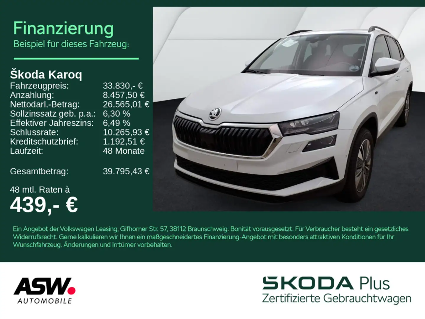 Skoda Karoq Tour 2.0 TDI DSG LED Navi 360° SHZ AHK Weiß - 1