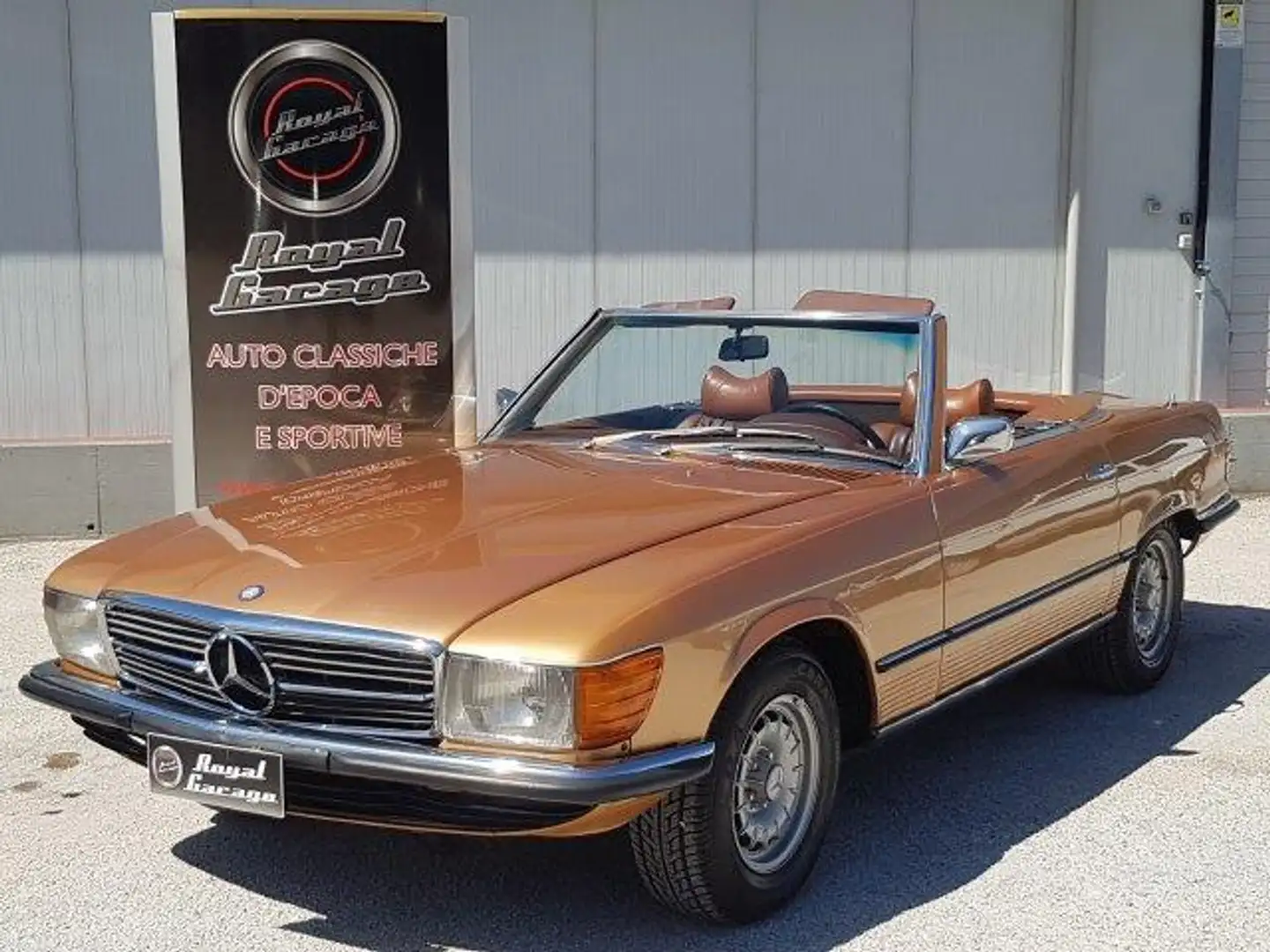 Mercedes-Benz SL 350 R107 -ASI -TARGHE NERE ROMA Or - 1