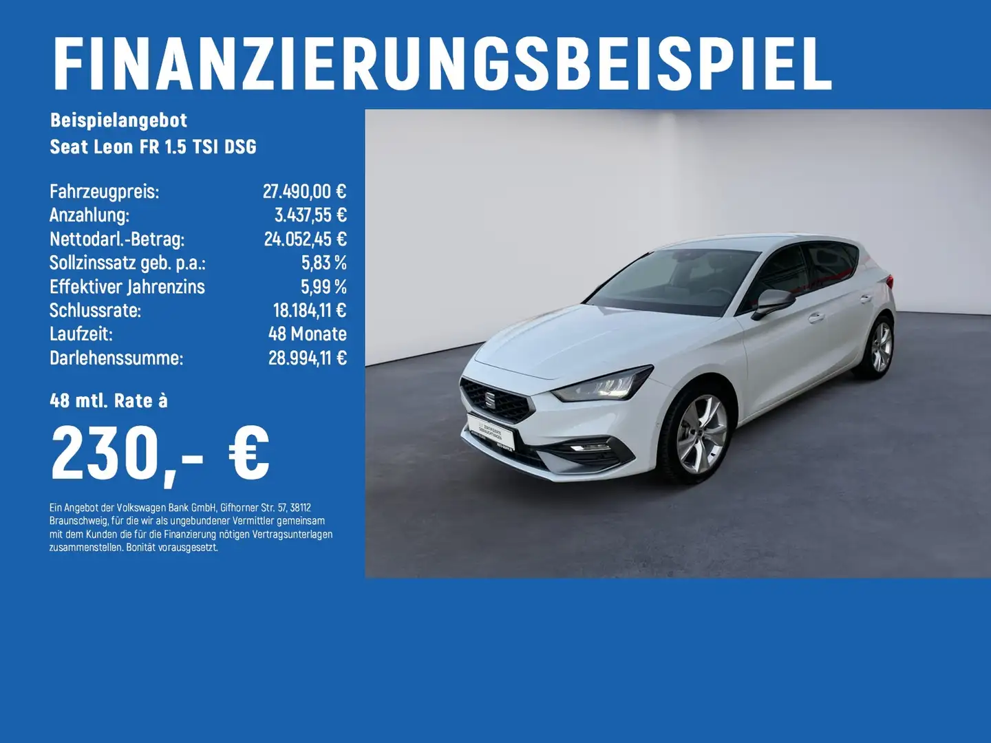 SEAT Leon FR 1.5 TSI DSG LED+SHZ+KLIMA Weiß - 2