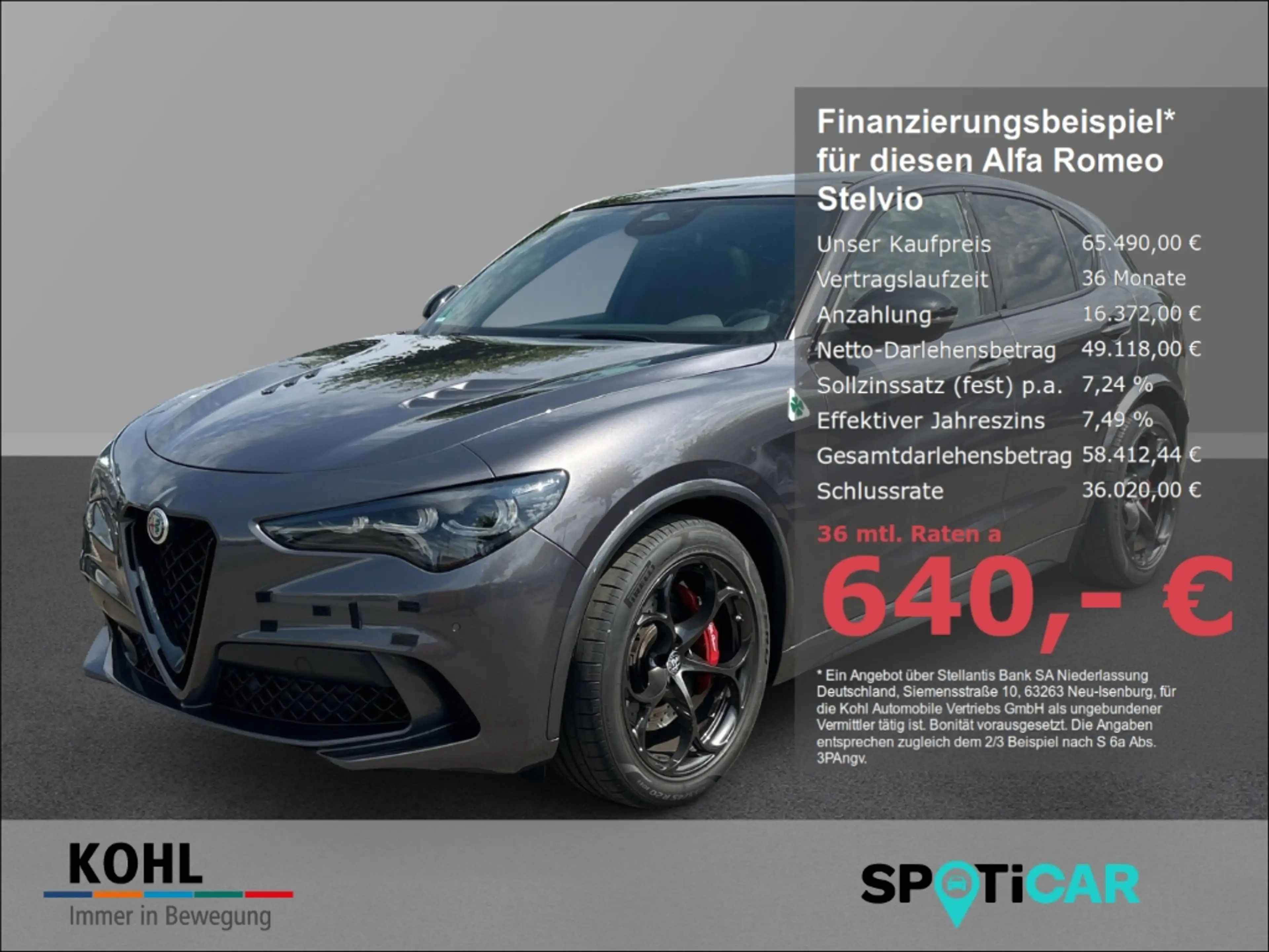 Alfa Romeo Stelvio Quadrifoglio Q4 2.9 V6 Bi-turbo ACC Keyless Rückfa