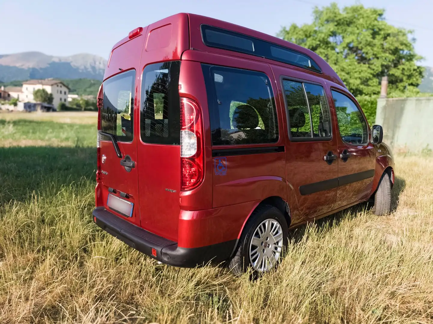 Fiat Doblo Doblo I 2005 1.3 mjt 16v Trasporto Disabili Rouge - 2