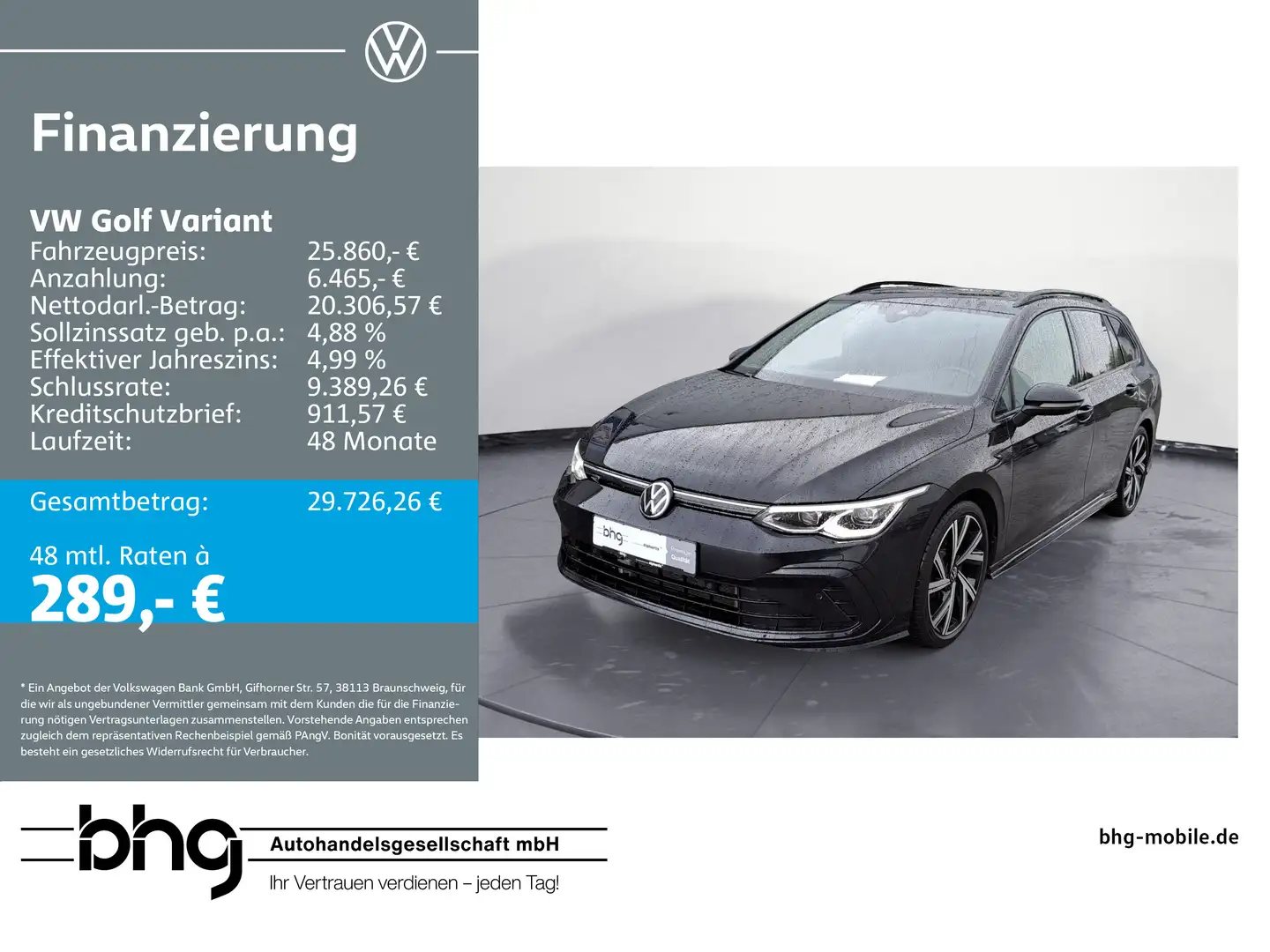 Volkswagen Golf Variant 2.0 TSI OPF DSG R-Line Schwarz - 1