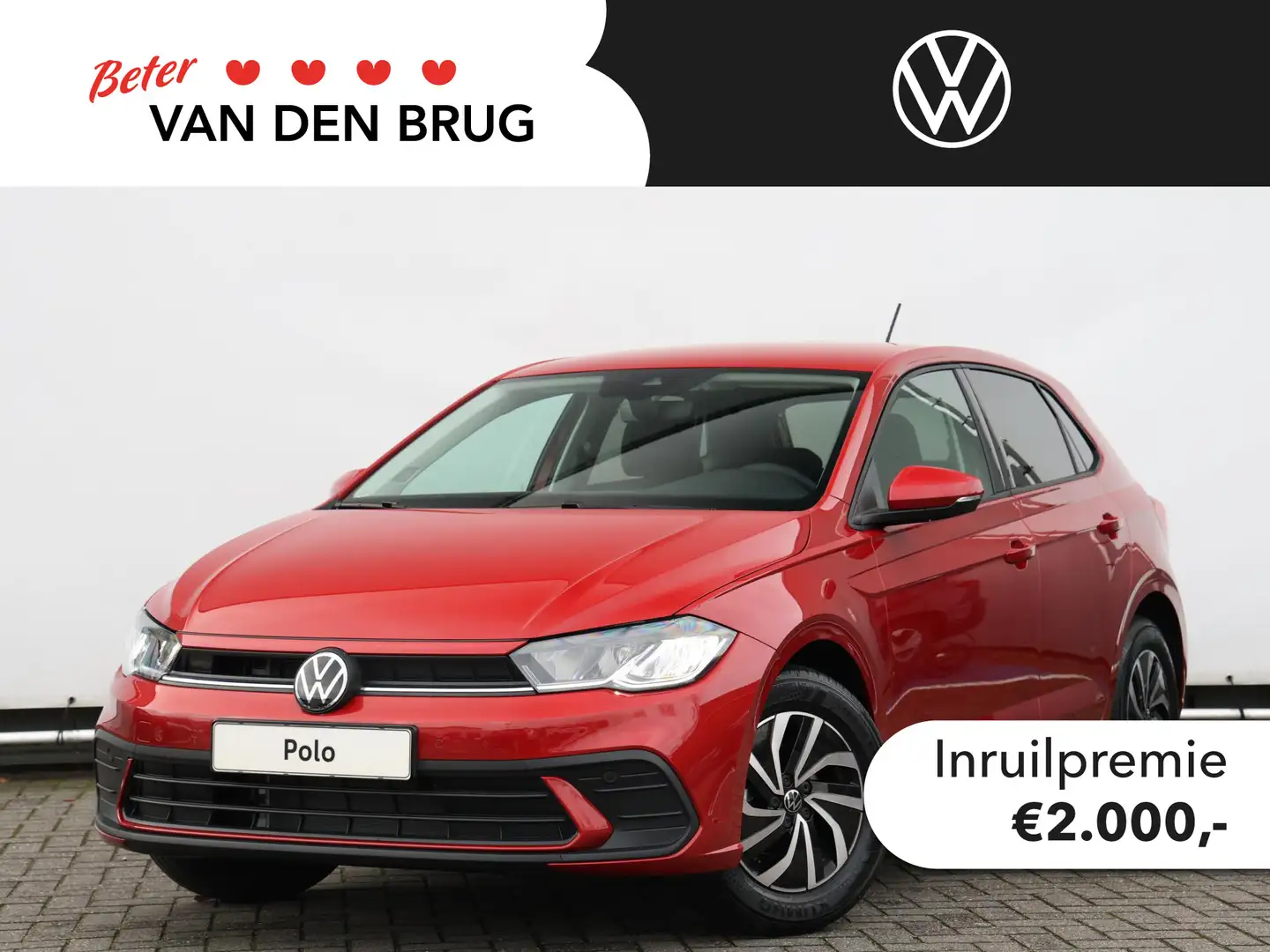 Volkswagen Polo Life Edition 1.0 70 kW / 95 pk TSI | Navigatie | C Rood - 1