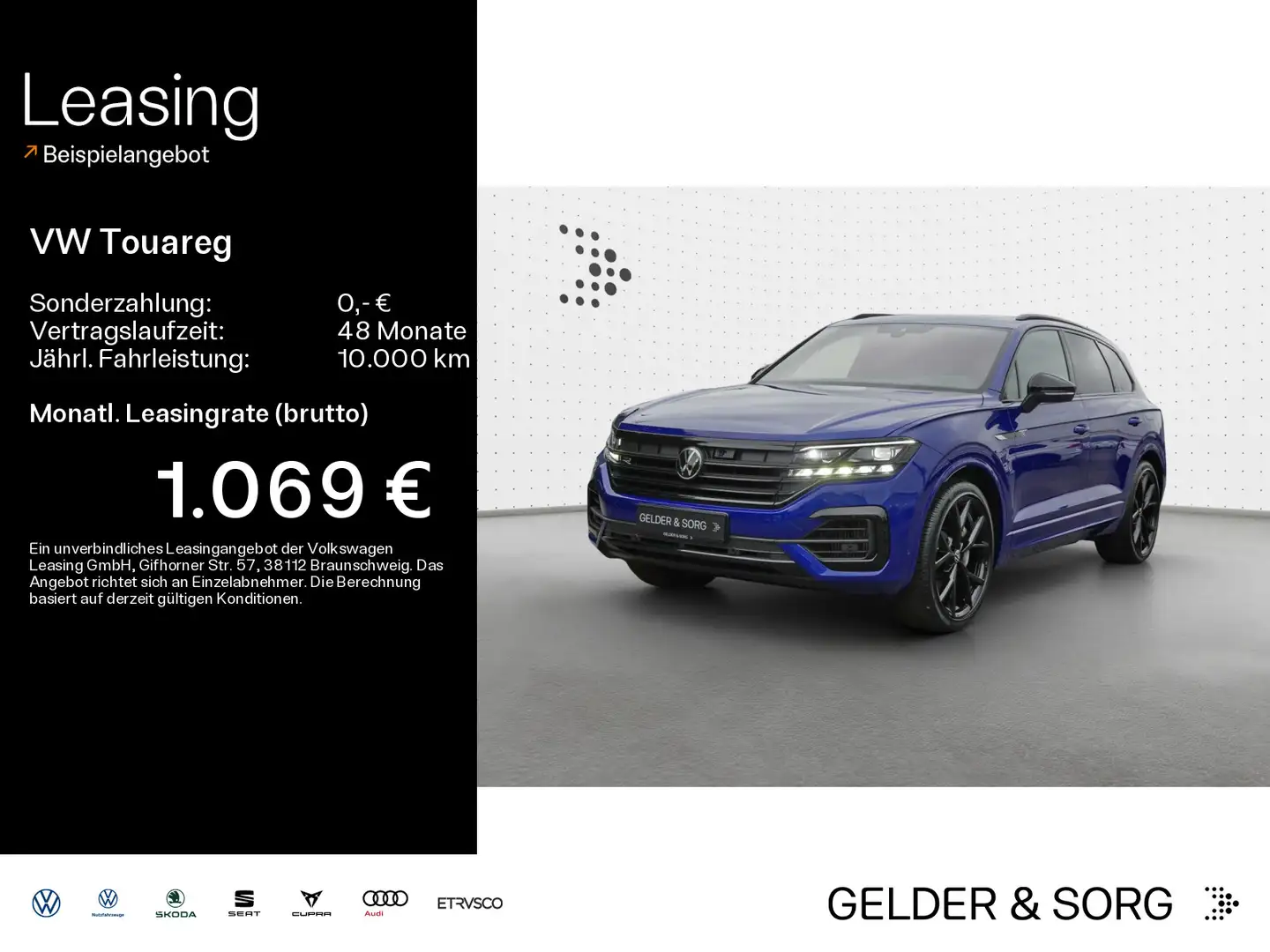 Volkswagen Touareg R-Line 22Z*DYN*AHK*Pano*HuD*LED*Massage Blauw - 1