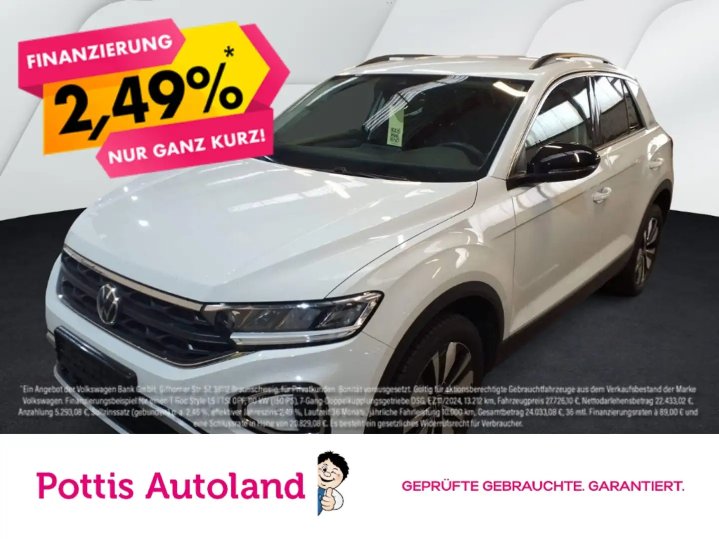 Volkswagen T-Roc 1.0 TSI GOAL NAVI PDC LED SITZHZG Weiß - 1