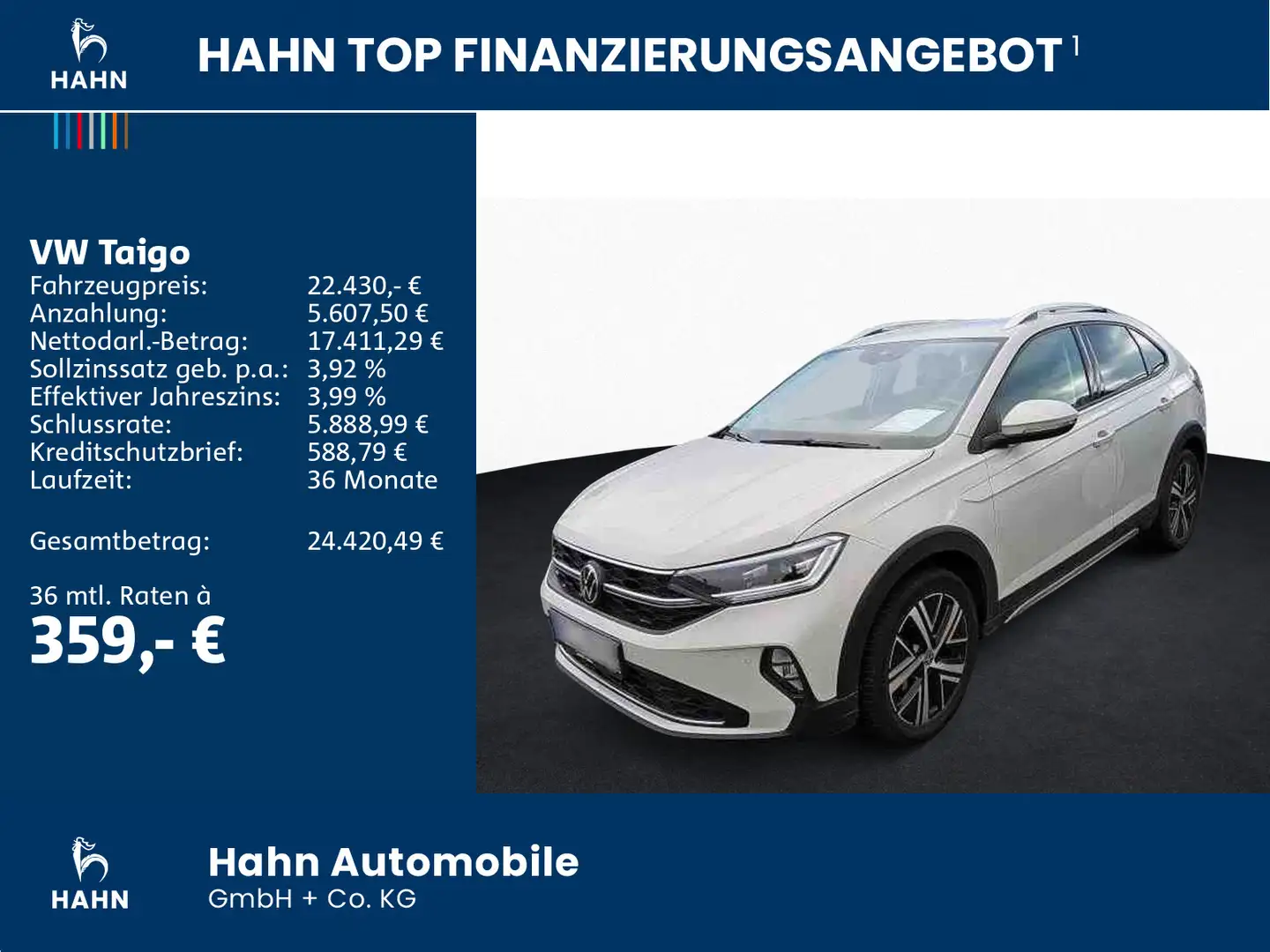 Volkswagen Taigo 1.0TSI DSG Style Matrix Navi APP Sitzh PDC Grau - 2
