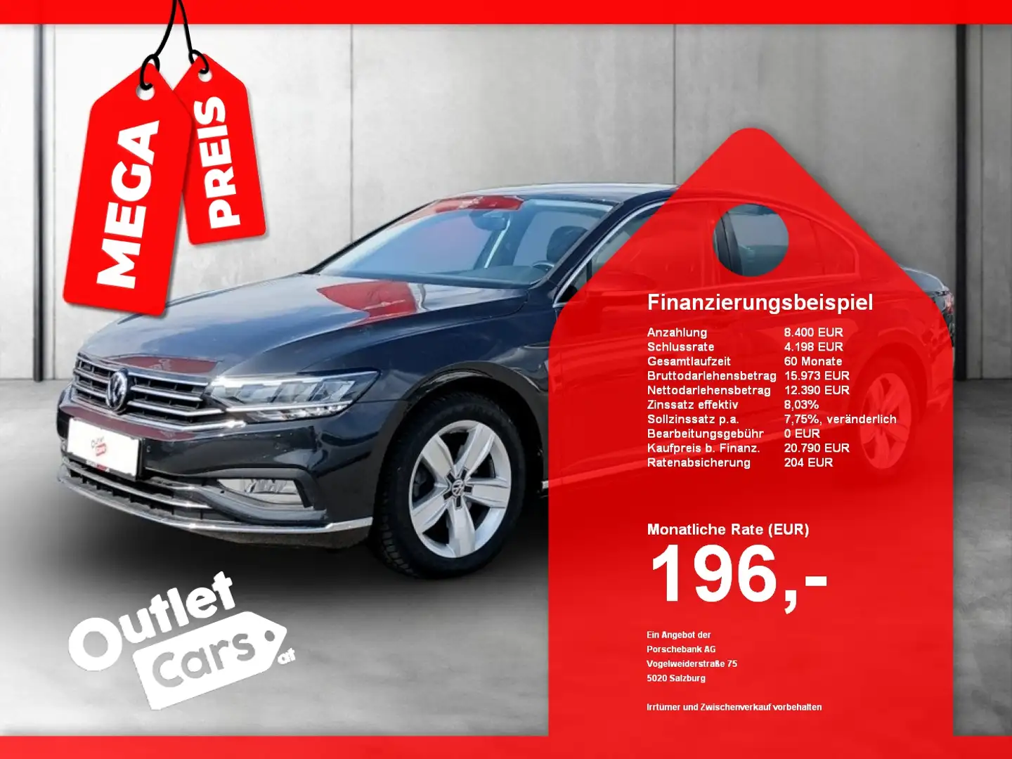 Volkswagen Passat 2.0 TDI 4M DSG ASSIST+LED+NAVI+RADAR+LM Grau - 1