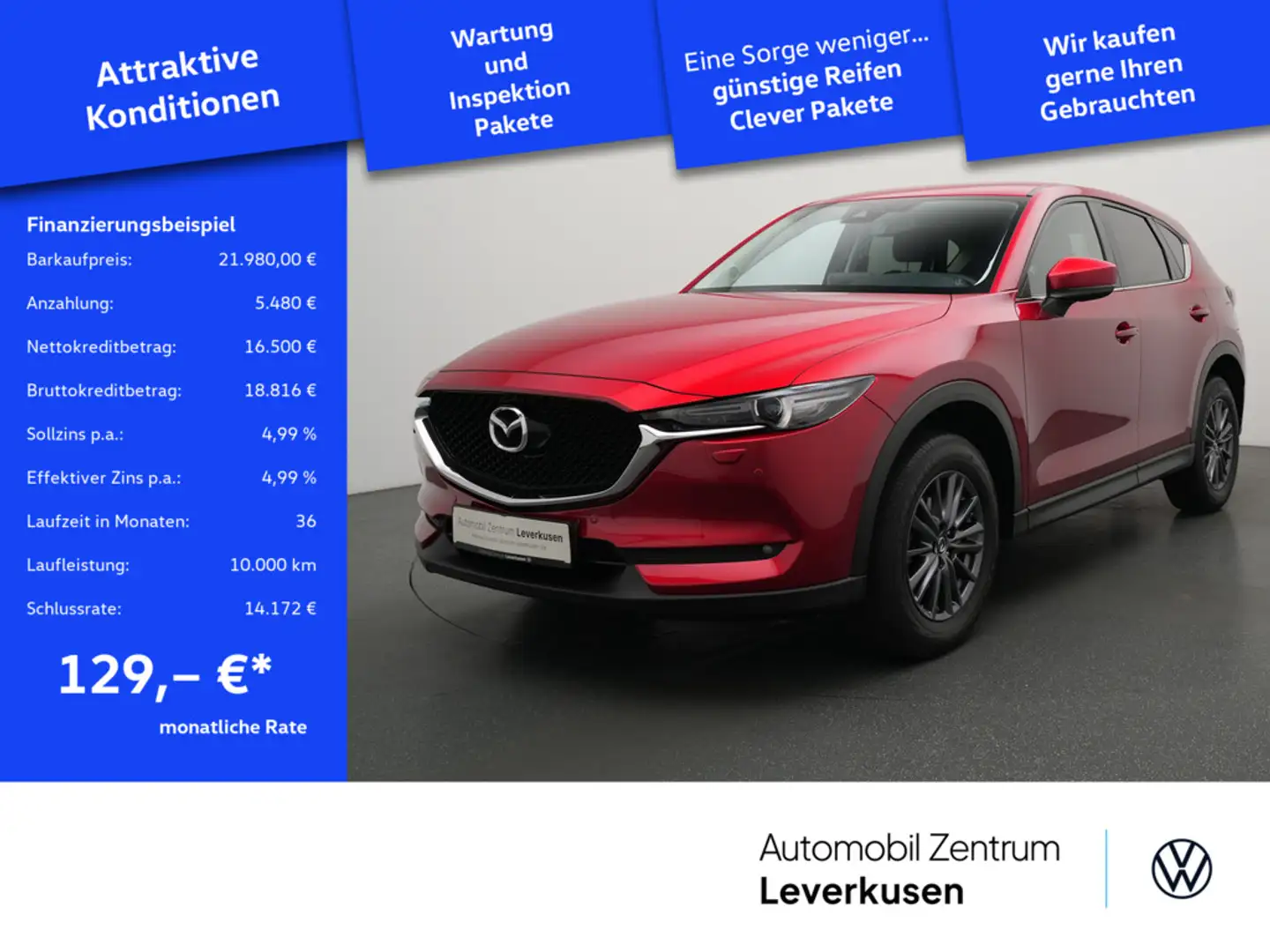 Mazda CX-5 Exclusive-Line CARPLAY PDC AHK NAVI SHZ LED Schwarz - 1