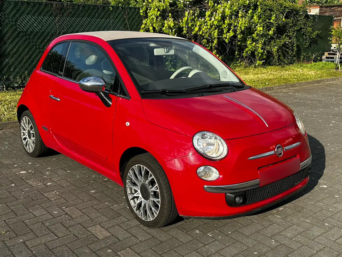 Fiat 500C 1.2 Lounge 2013 Euro 5 *CUIR + CABRIO + PROPRE* Rood - 2