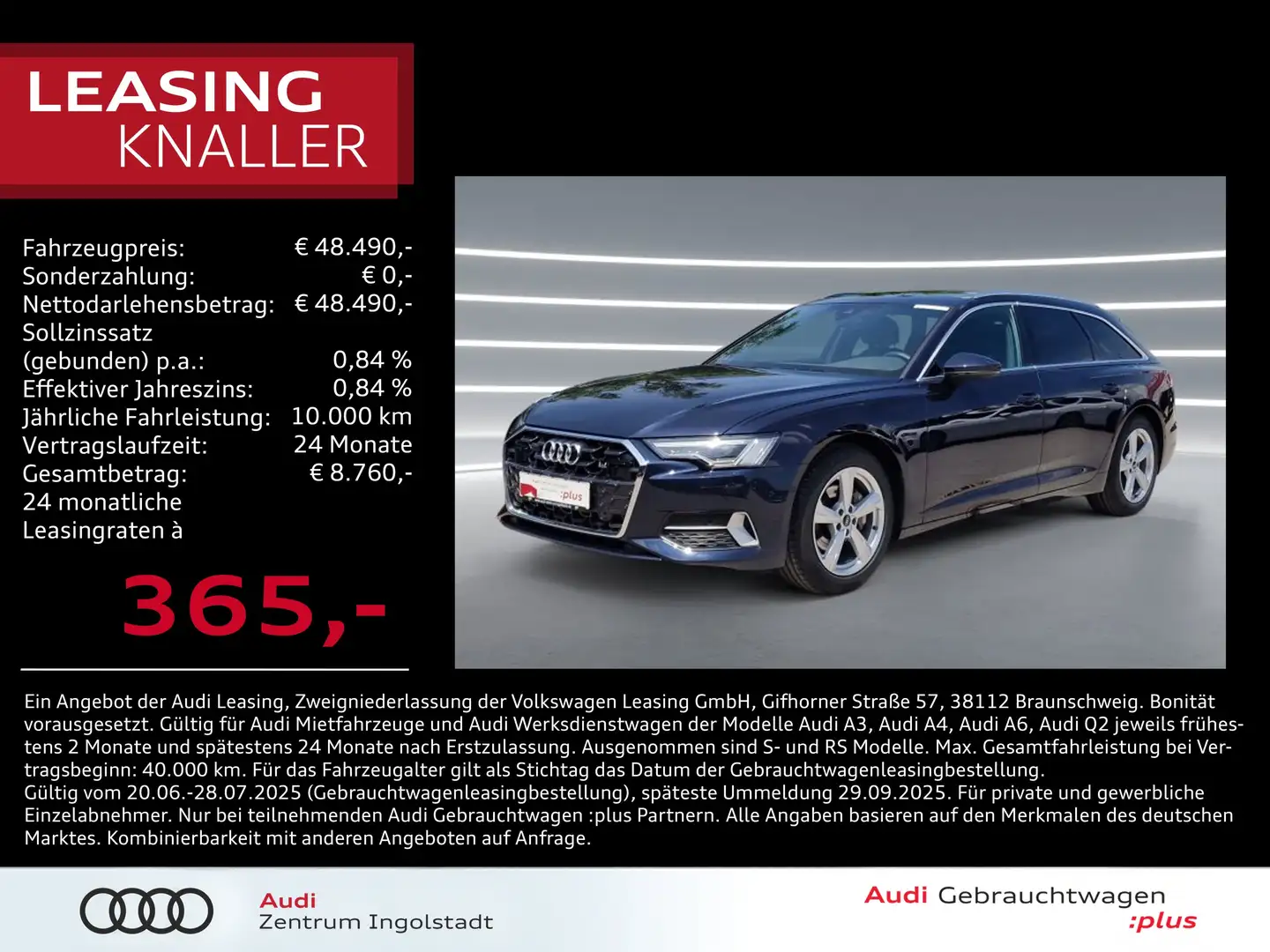 Audi A6 Avant 40 TDI qu MATRIX PANO AHK ACC Advanced Blau - 1