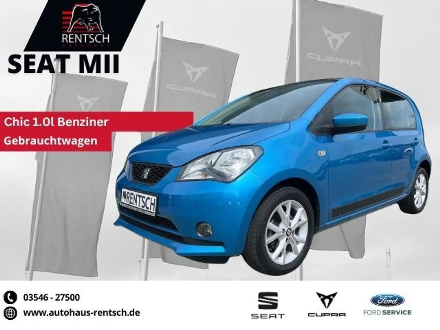 SEAT Mii Chic 1.0 *PANO*SHZ*ALCANTARA*EPH*DAB*BEATS* Blau - 1