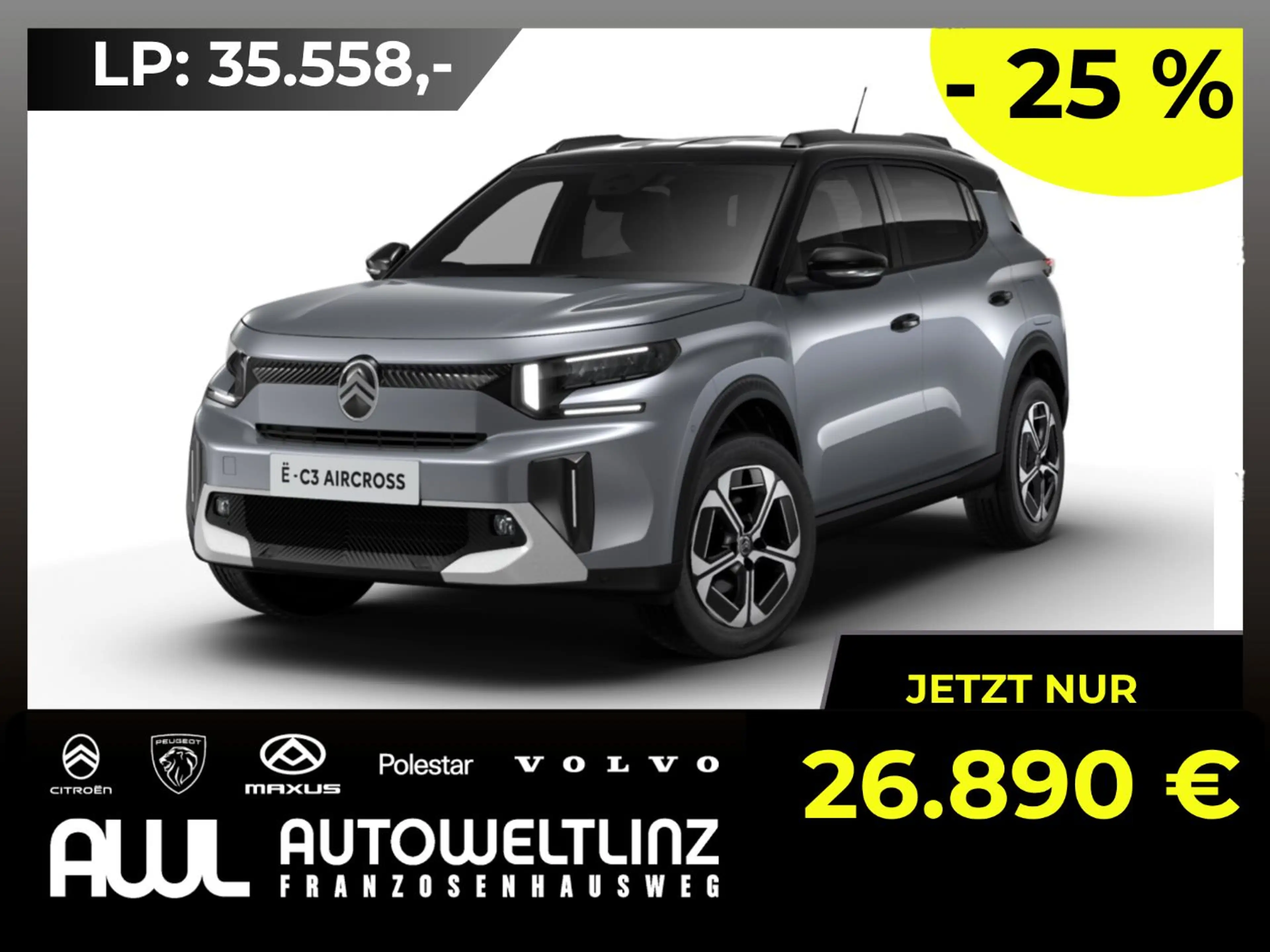 Citroen C3 Aircross Elektro 113 MAX ext. Range +MEGADEAL+