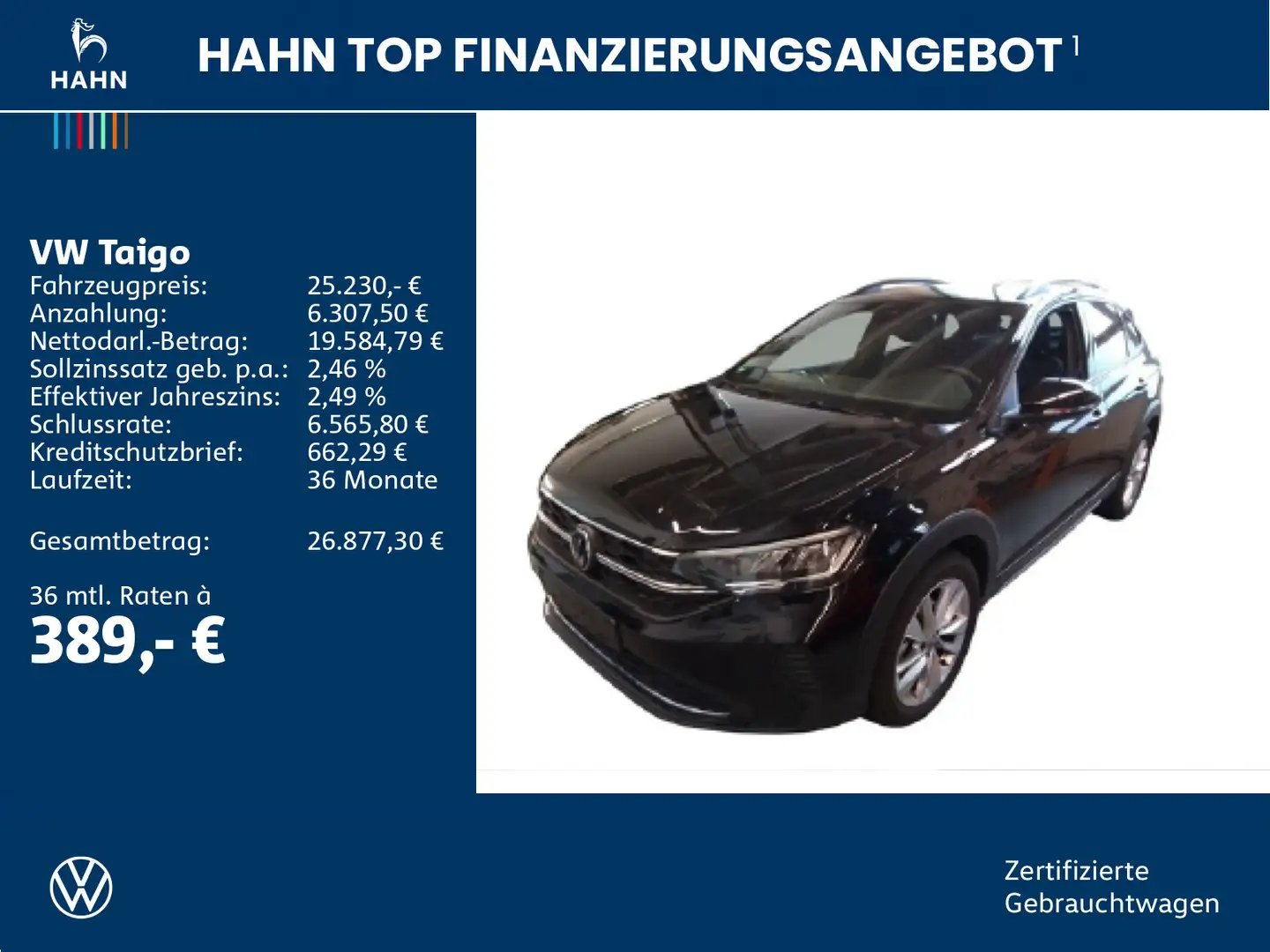 Volkswagen Taigo 1.0TSI DSG Goal ACC Cam LED Navi PDC SHZ Schwarz - 2