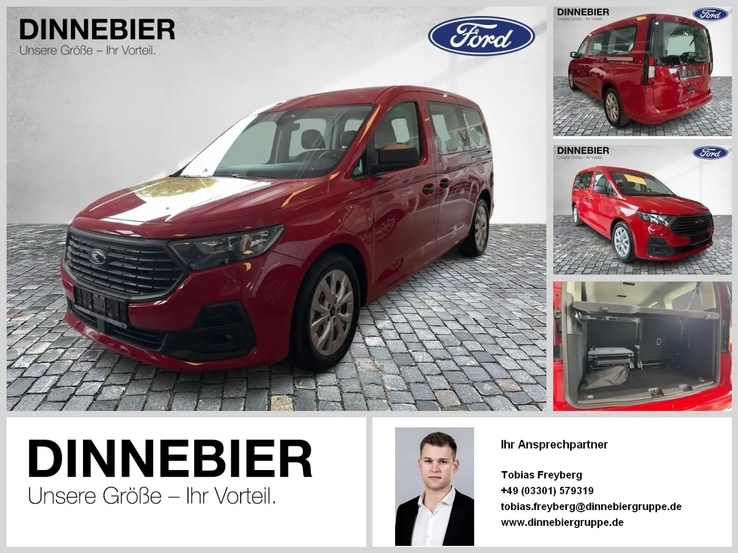 Ford Tourneo Connect TREND  PHEV 1.5 EcoBoost NAVI LM Rouge - 1