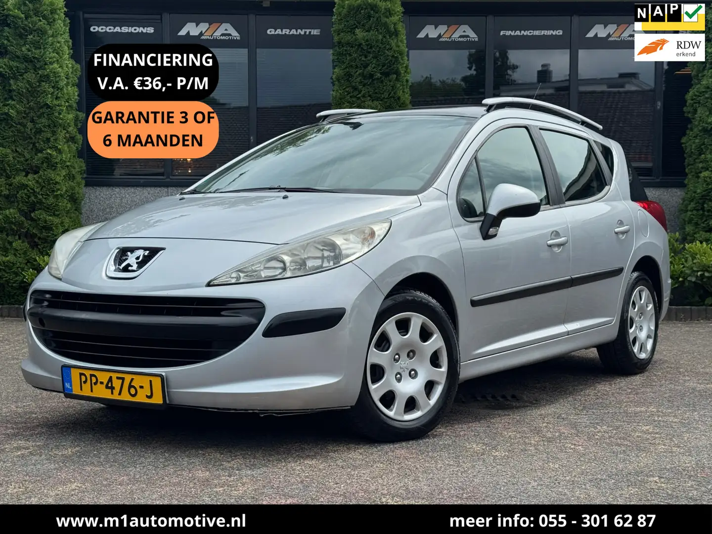 Peugeot 207 SW 1.4 VTi X-line | A/C | PANO | NIEUWE APK Grijs - 1