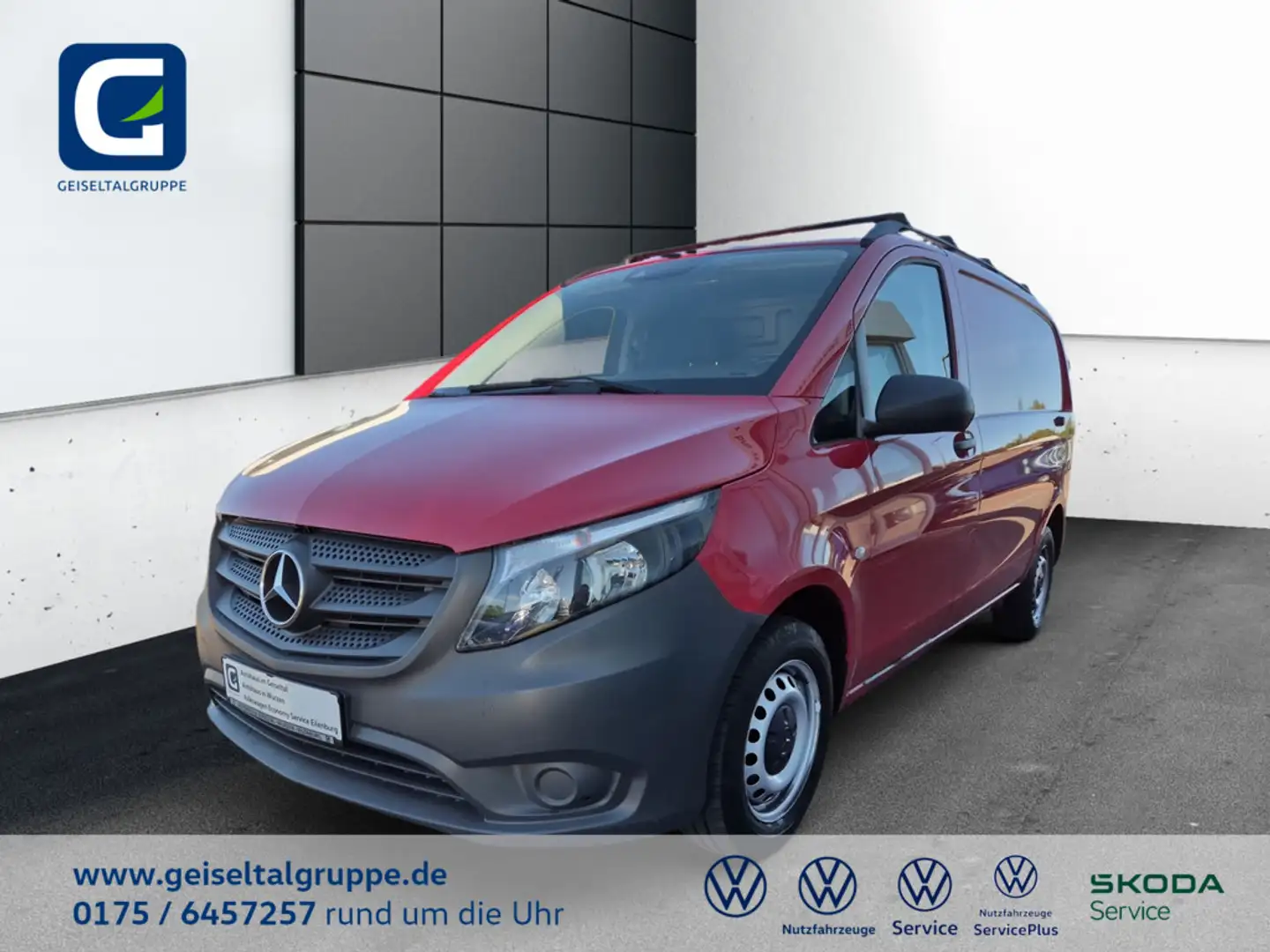 Mercedes-Benz Vito 114 CDI Kasten *G-TRONIC*AHK*NAVI*KAMERA*TEMP*STANDH*HOLZVERKL* Rot - 1