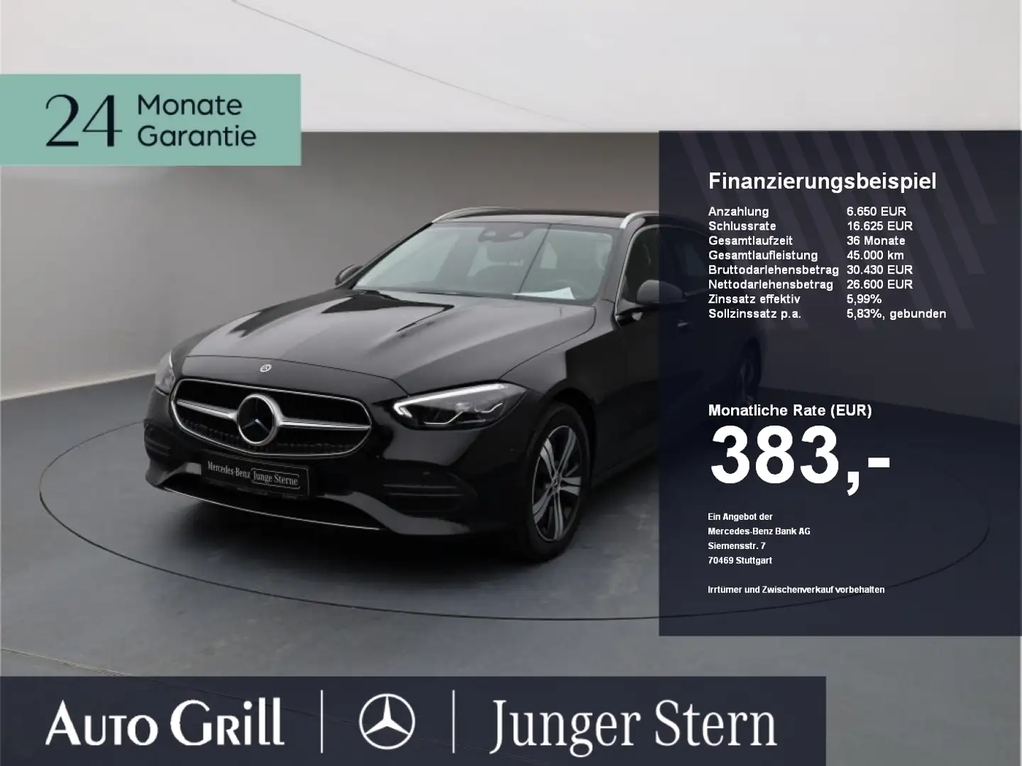 Mercedes-Benz C 300 e T Avantg Fahras+ RfKam 17 Zoll Carplay Noir - 1