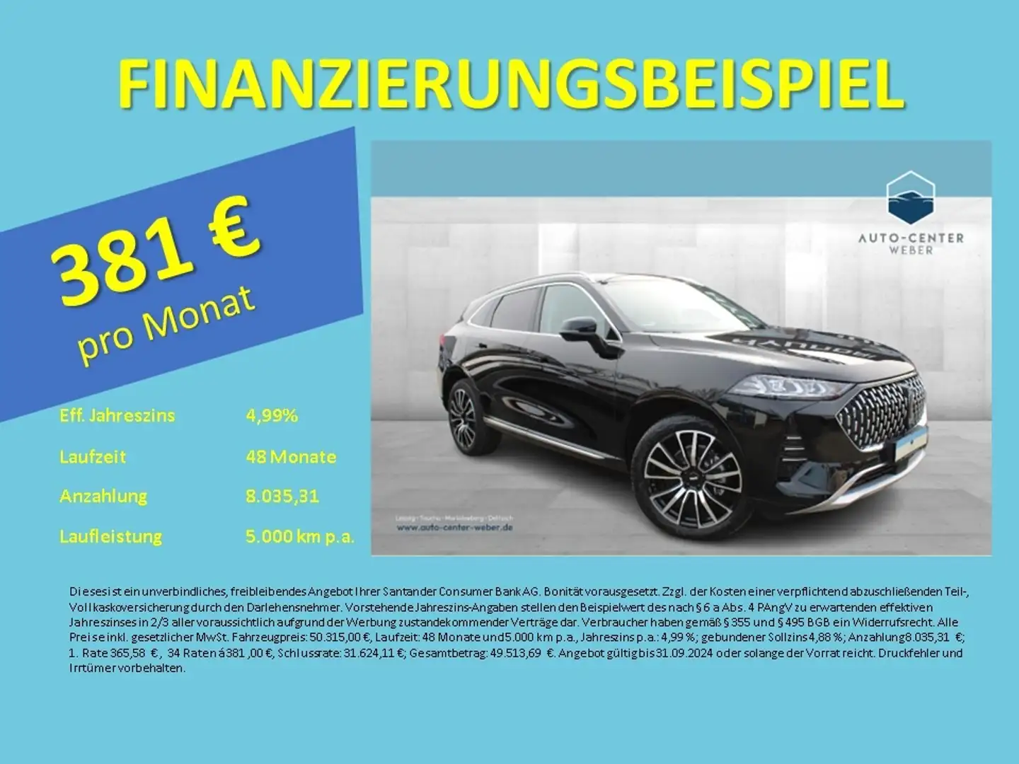 GWM WEY 05 2.0 PHEV Premium AWD NAVI*AWD*0,5% Negro - 2
