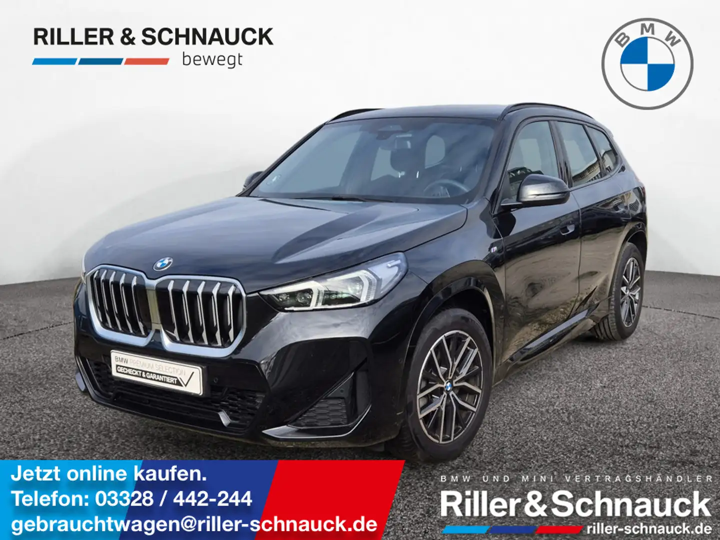 BMW X1 sDrive 18i M Sport LED+NAVI+KAM+SHZG Zwart - 1