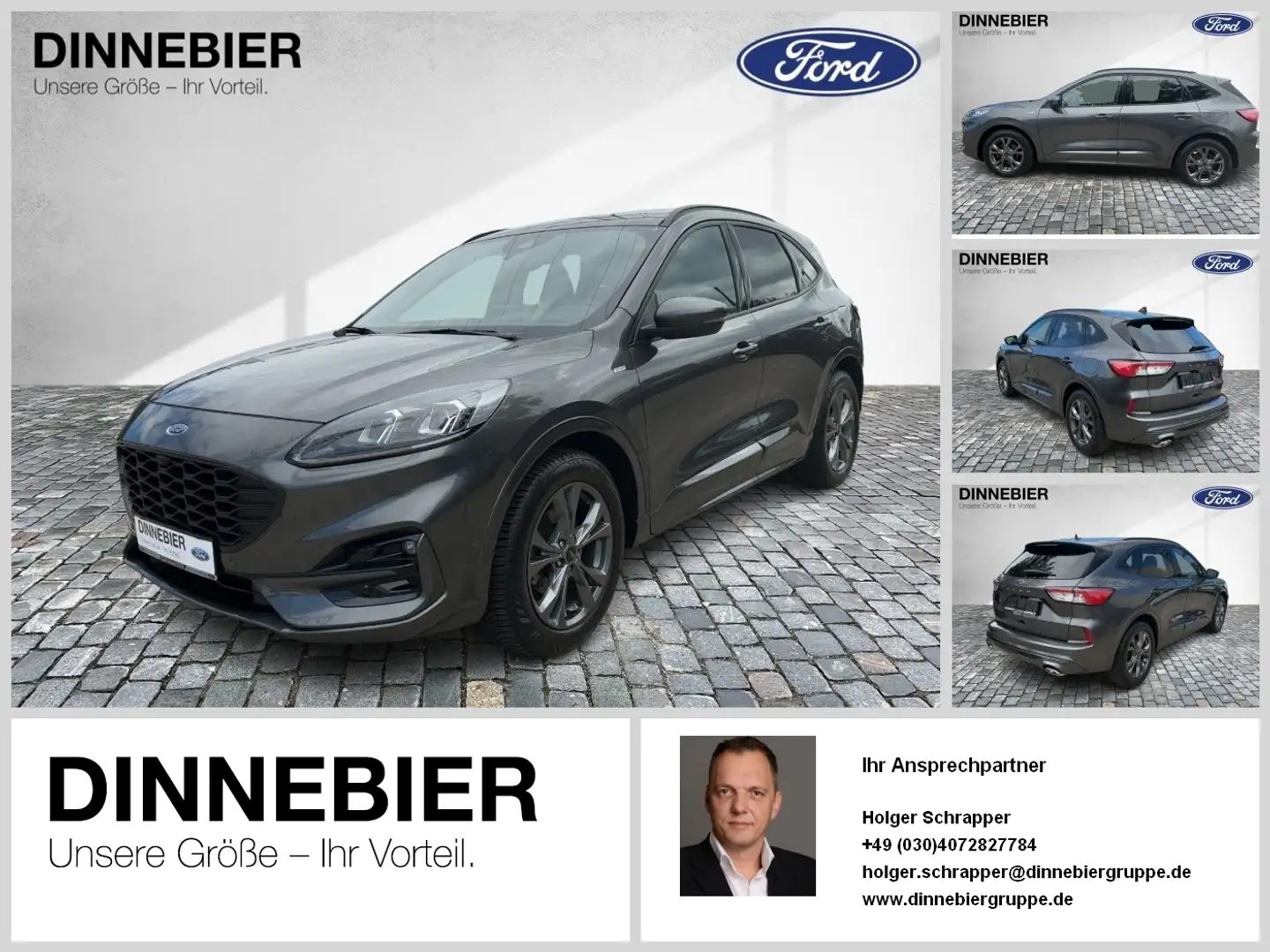 Ford Kuga ST-LINE X 1.5T 150PS M6 F FF8K HUD ParkAss. Gris - 1