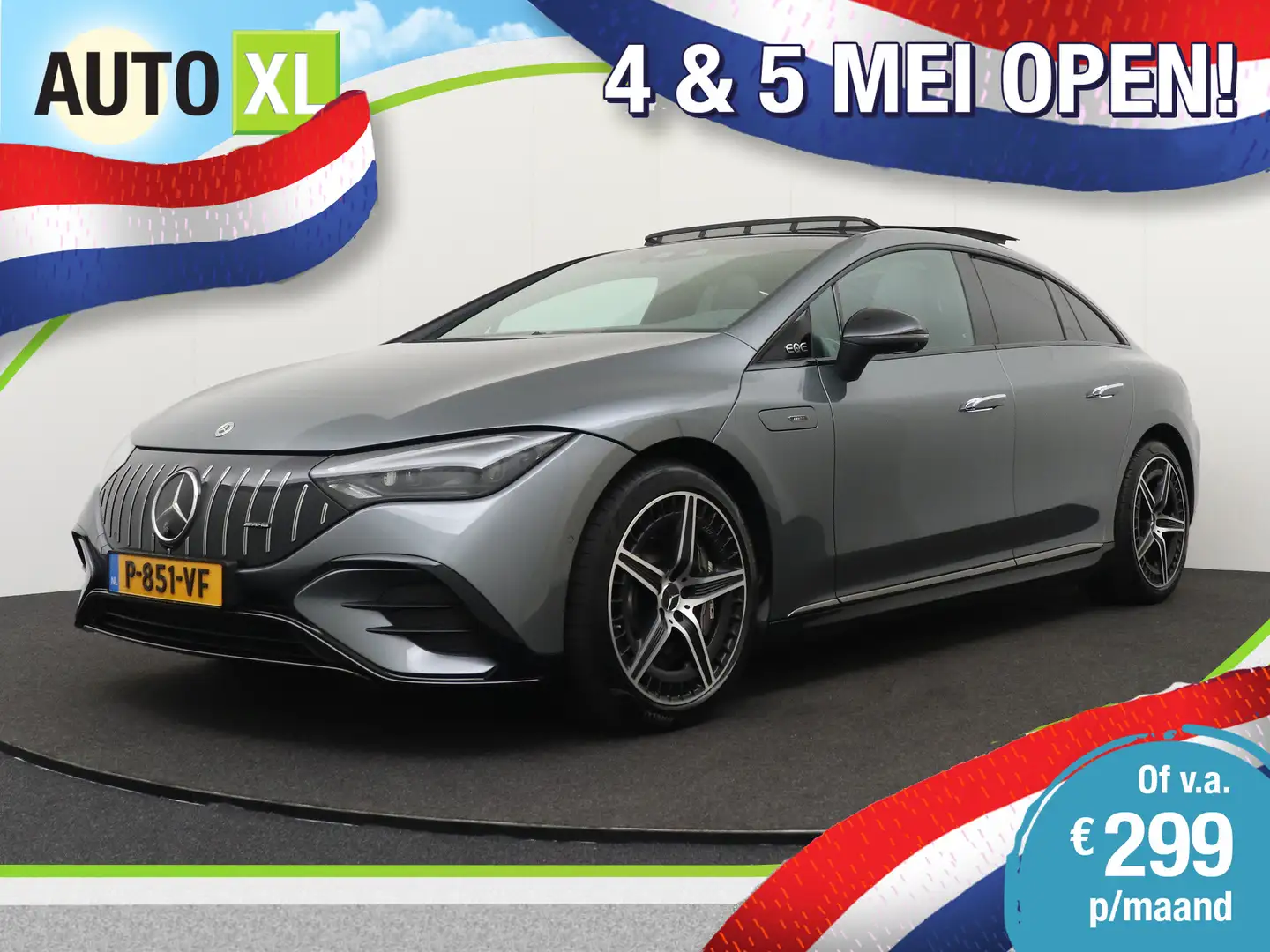 Mercedes-Benz EQE 43 AMG 4MATIC 91kWh Pano-dak Hyper-Scherm Burmester Grau - 1