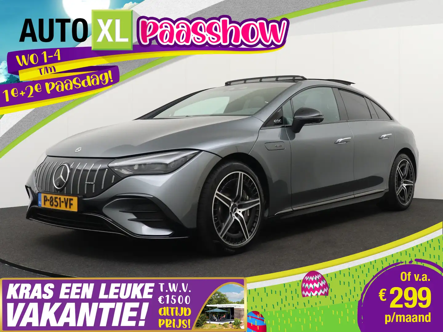 Mercedes-Benz EQE 43 AMG 4MATIC 91kWh Pano-dak Hyper-Scherm Burmester Gris - 1