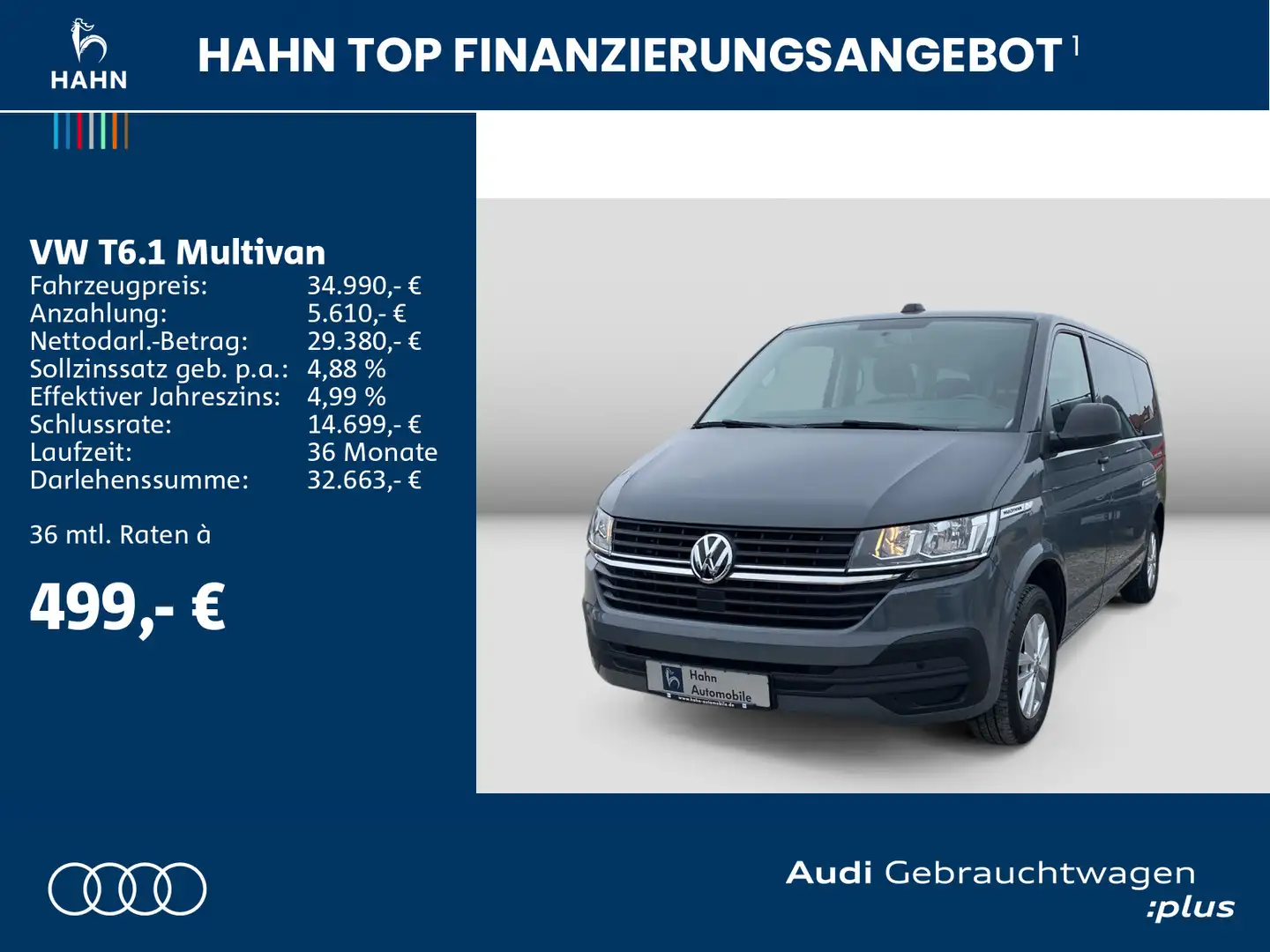 Volkswagen T6.1 Multivan Family DSG CAM Sitzh Navi Gris - 2