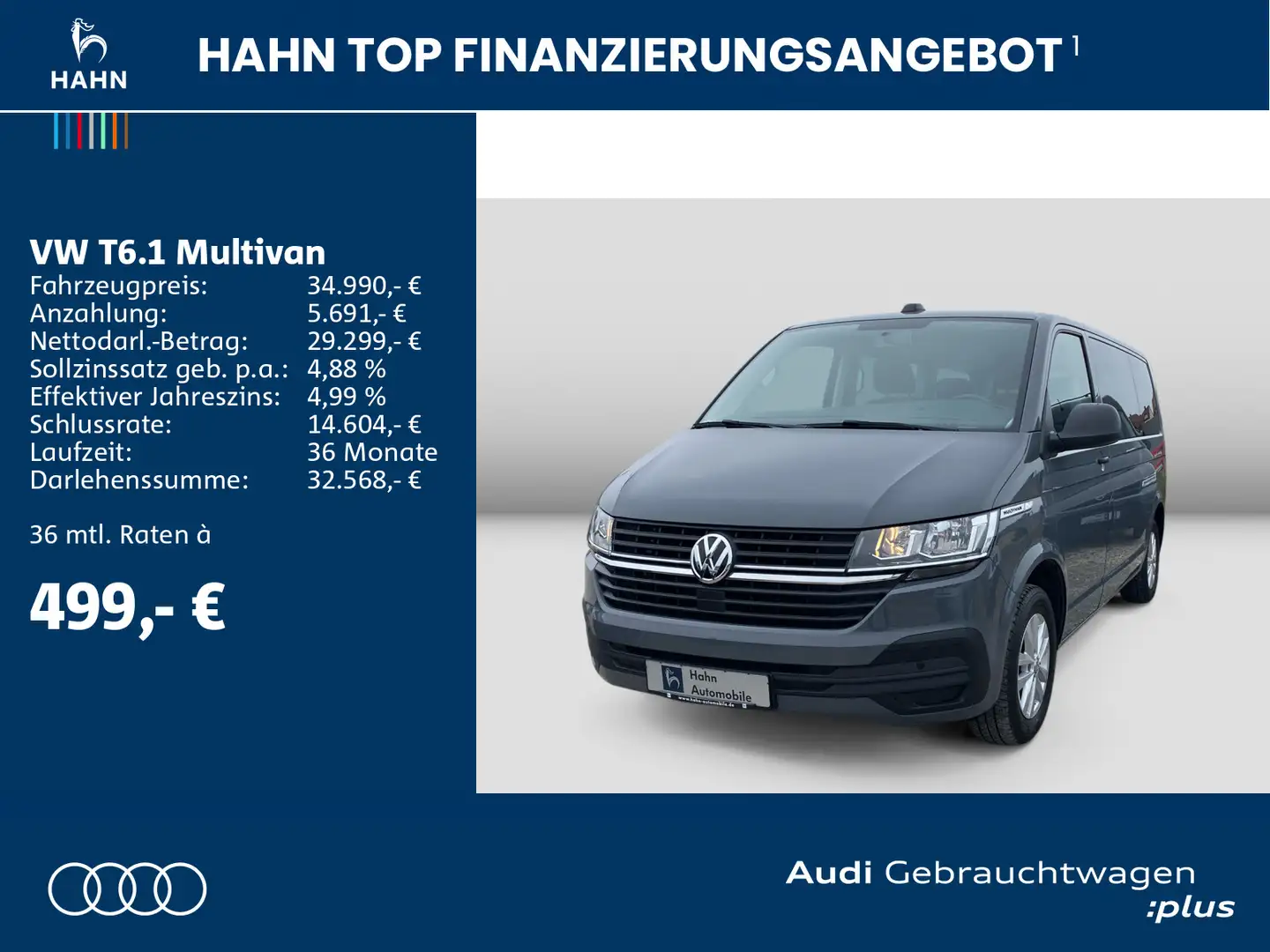 Volkswagen T6.1 Multivan Family DSG CAM Sitzh Navi Серый - 2