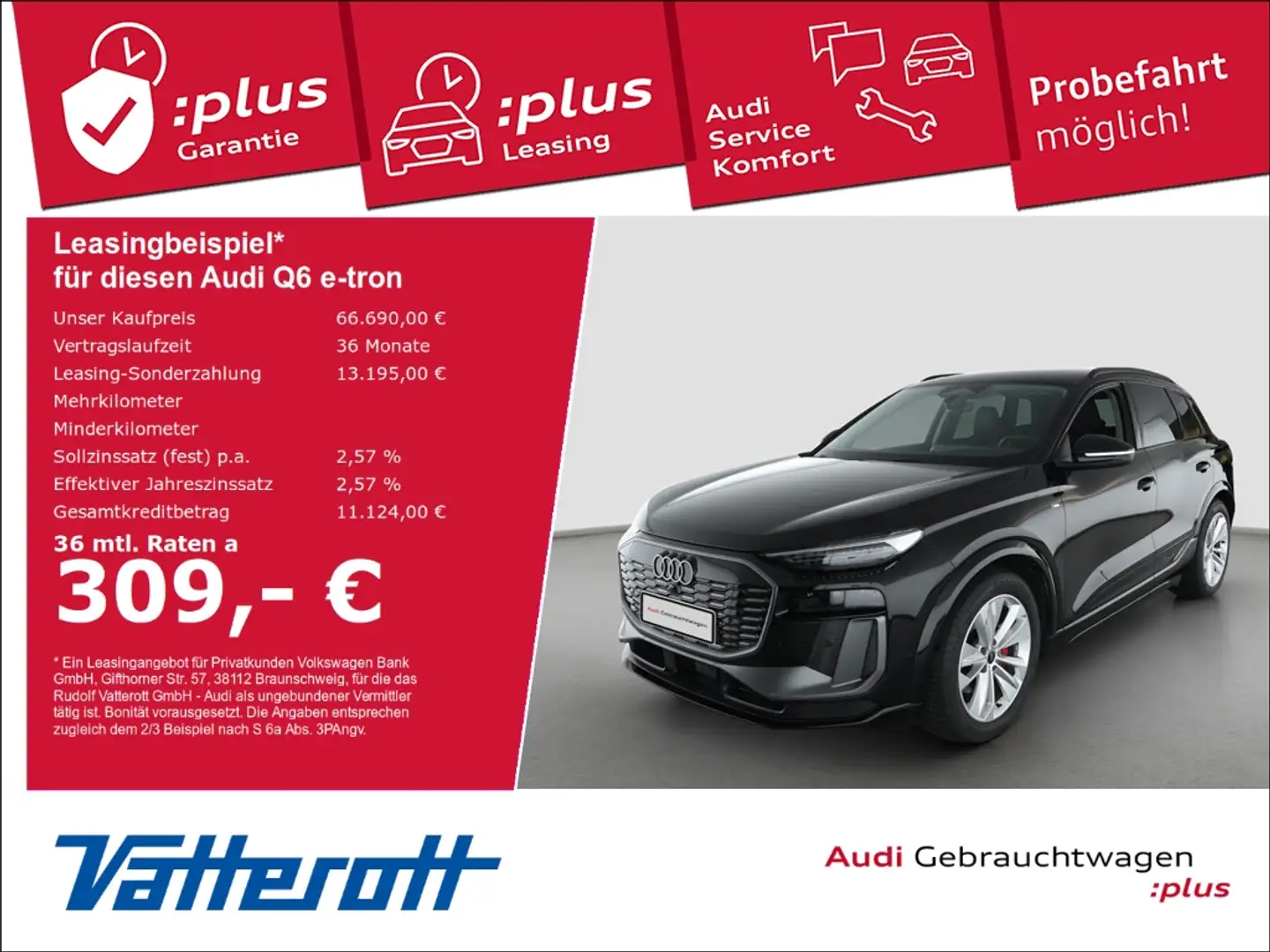 Audi Q6 e-tron performance Pano Luftfed. HUD AHK Noir - 1