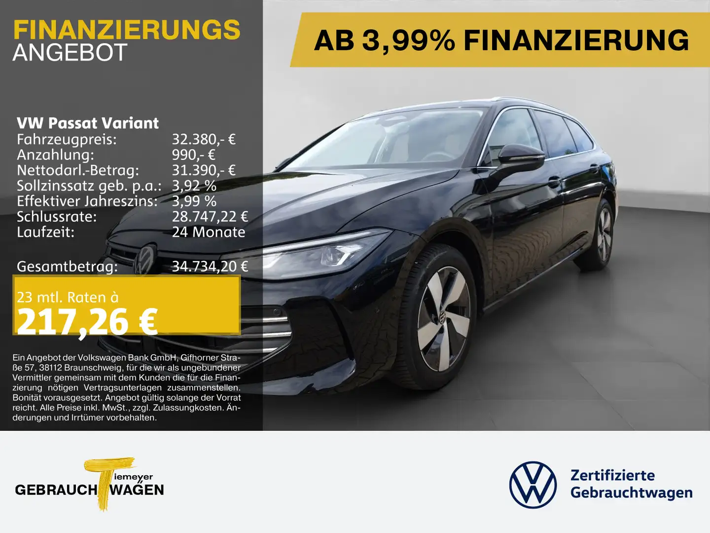 Volkswagen Passat Variant 2.0 TDI DSG BUSINESS AHK IQ.DRIVE Schwarz - 1
