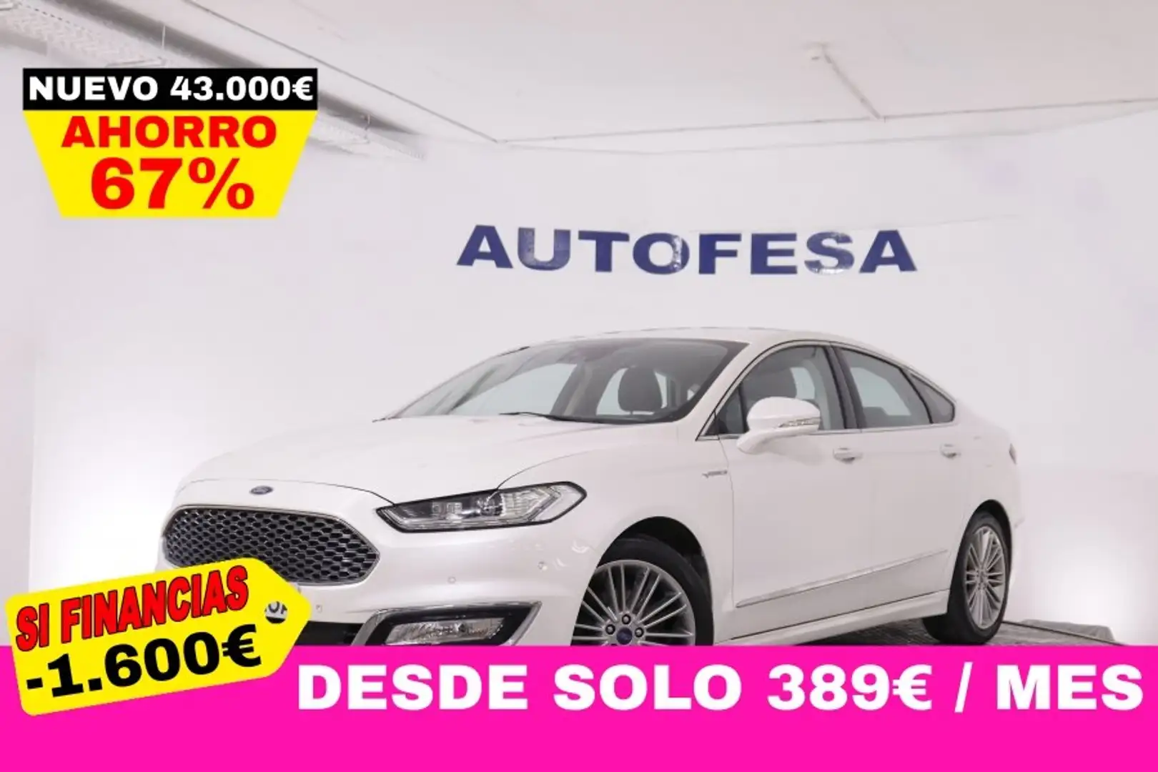 Ford Mondeo 2.0 HEV VIGNALE HYBRID AUTO 187CV 4P # NAVY,CUERO, Blanco - 1
