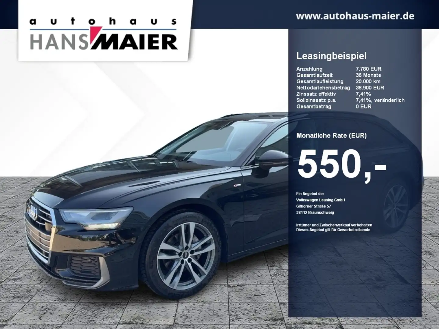 Audi A6 Avant 40 TDI quattro basis Schwarz - 1