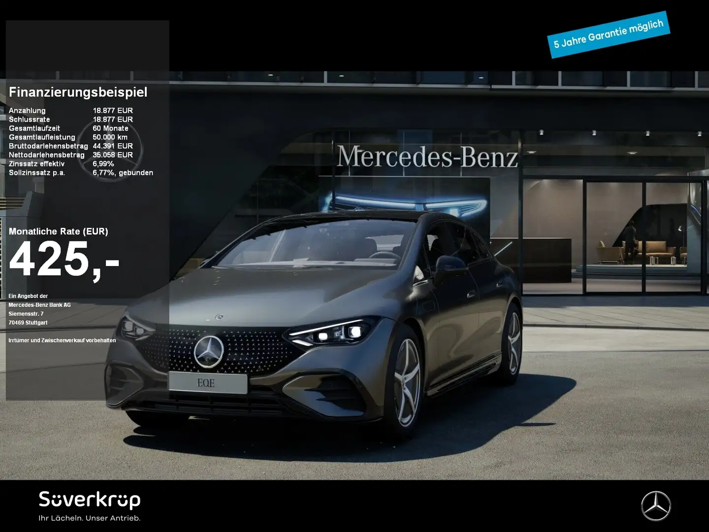 Mercedes-Benz EQE 350 + AMG BURM NIGHT PREMIUM MEMO 360 DISTR Grau - 1