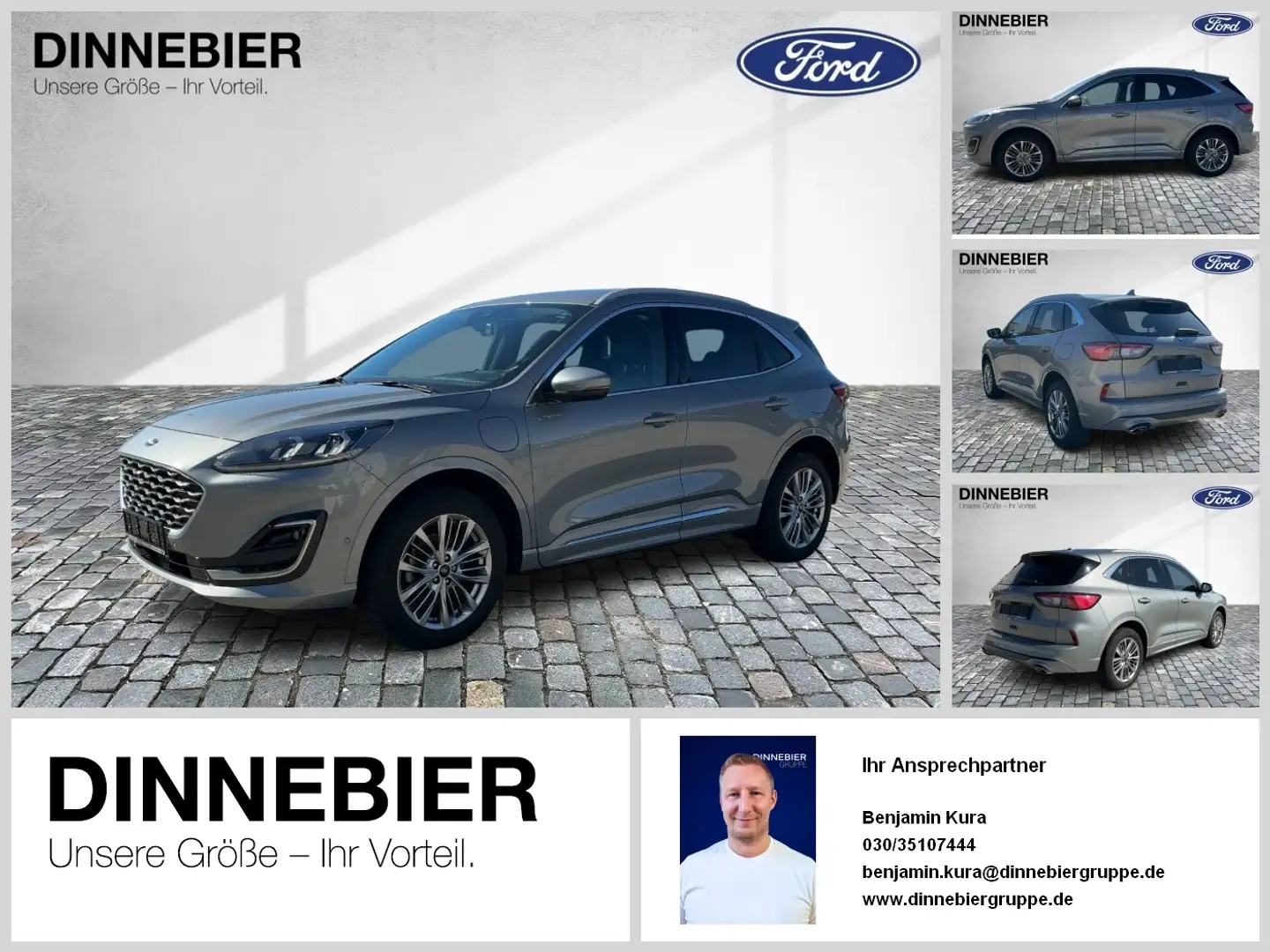 Ford Kuga Vignale LED+Kamera+Navi+Winterpaket Argent - 1