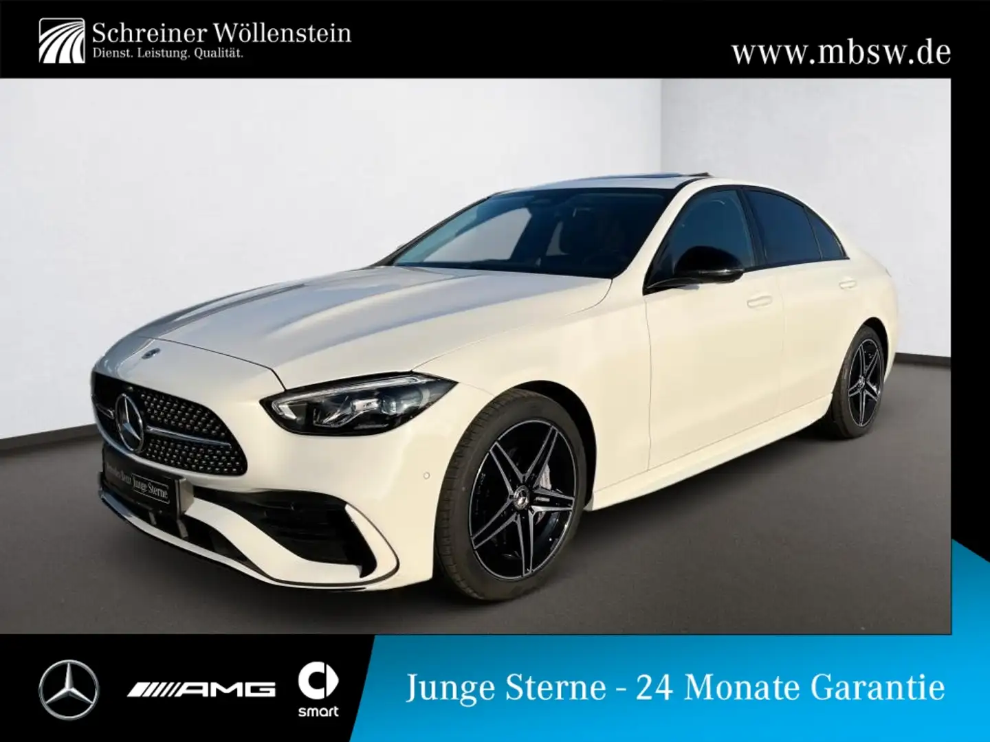 Mercedes-Benz C 180 AMG-Adv+*Night*Schiebedach*WiP*Ambi*Memory Blanc - 1