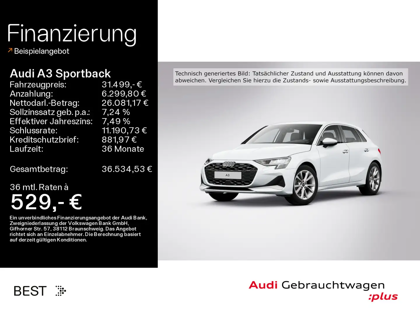 Audi A3 35 TDI  advanced*NAVI-PLUS*LED*KAME Weiß - 1