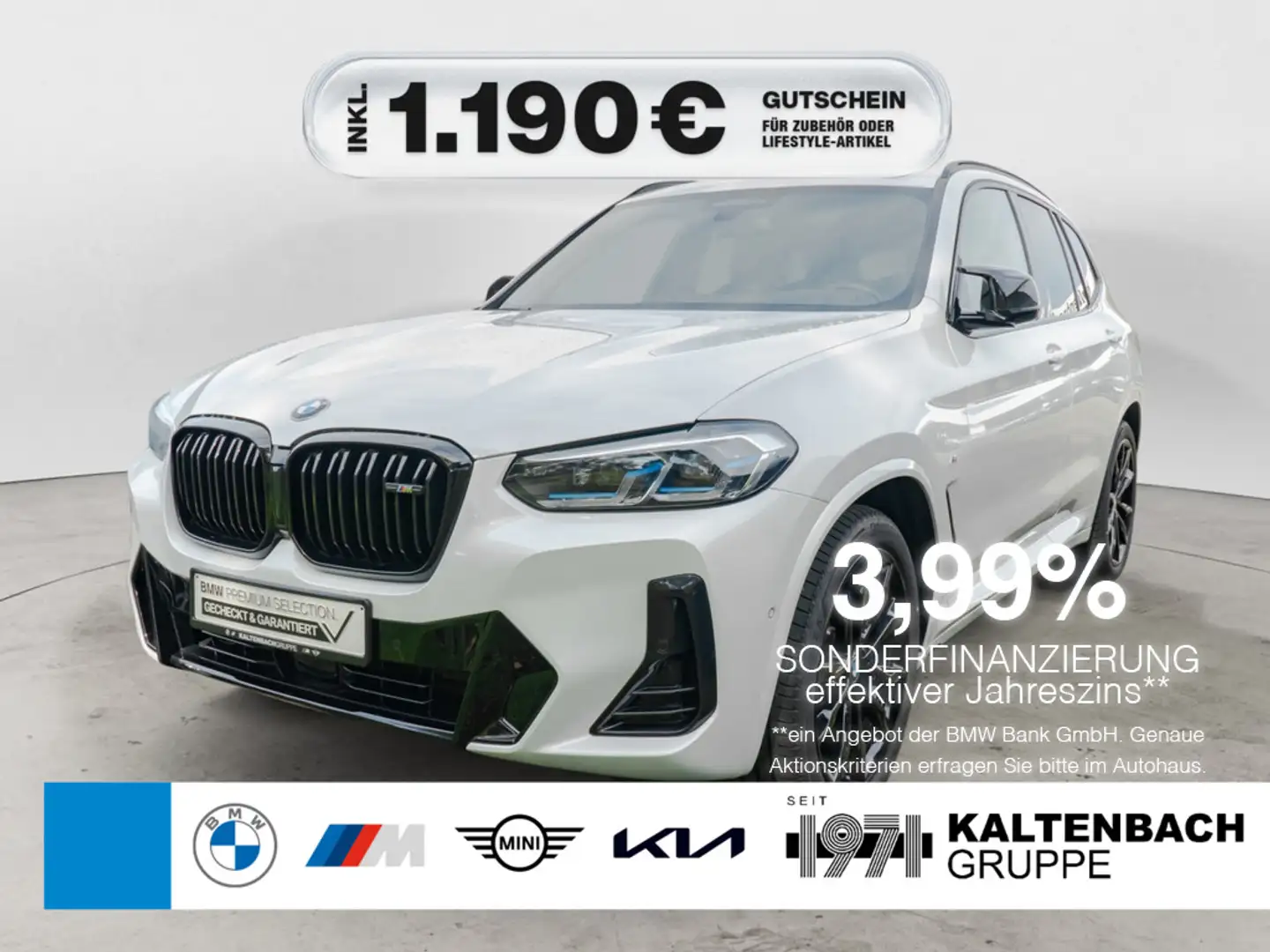 BMW X3 M 40d xDrive PANO AHK H/K LASER HUD NAVI Weiß - 1