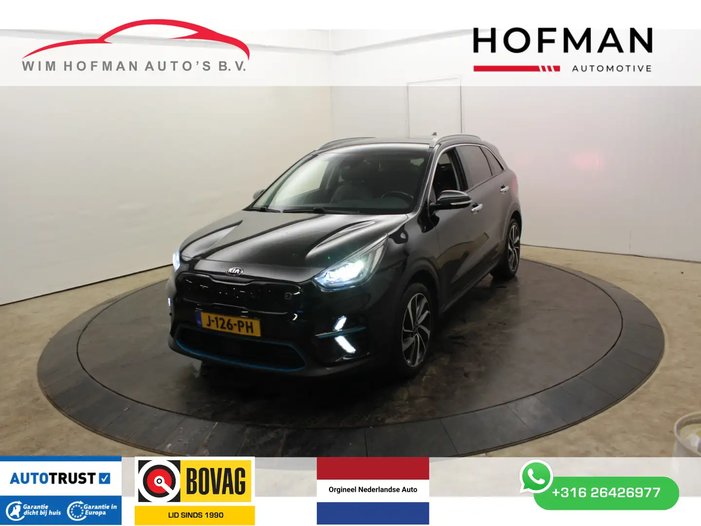 Kia e-Niro Executive 64 kWh 3Fase Warmtepomp Vol Leder SOH 10 Noir - 1