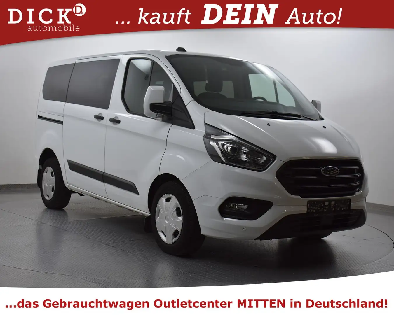 Ford Transit Custom Transit Cust 2.0d Aut. 9SIT+KLIMA+PDC+MFL+TEMP+ Blanc - 1