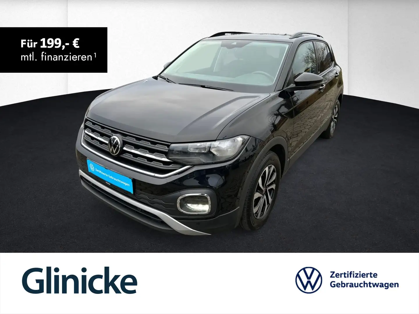 Volkswagen T-Cross 1.0 TSI Active DSG Navi+ACC+Sitzh.+PDC Noir - 1