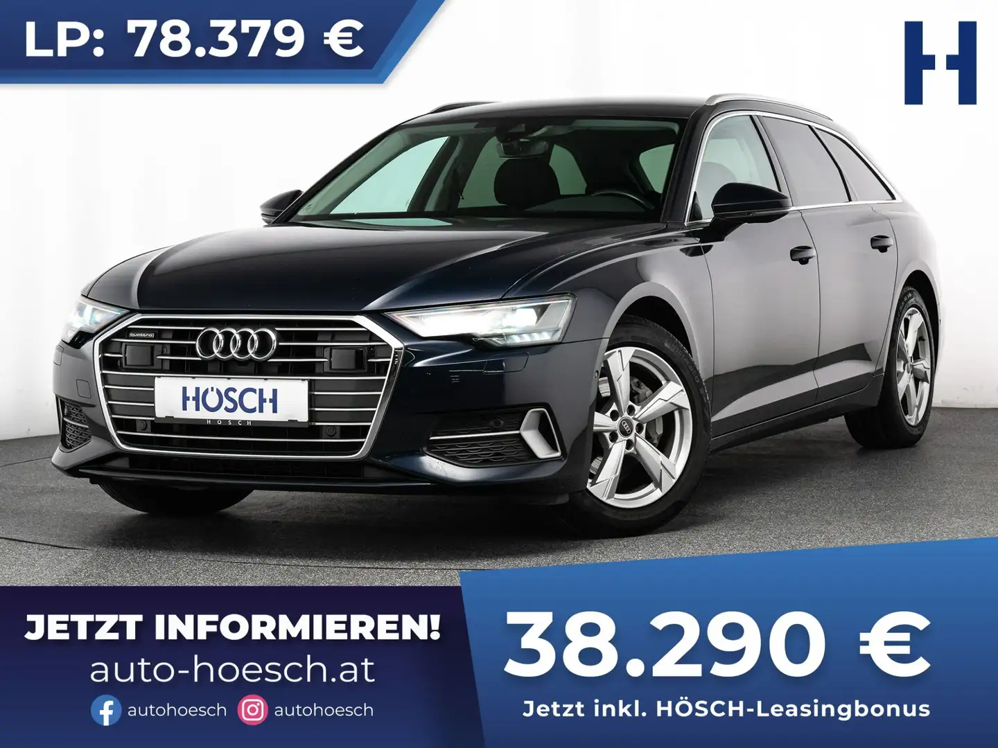 Audi A6 Avant 40 TDI quattro Sport AHK ACC STHZ R-KAM -51% Blau - 1
