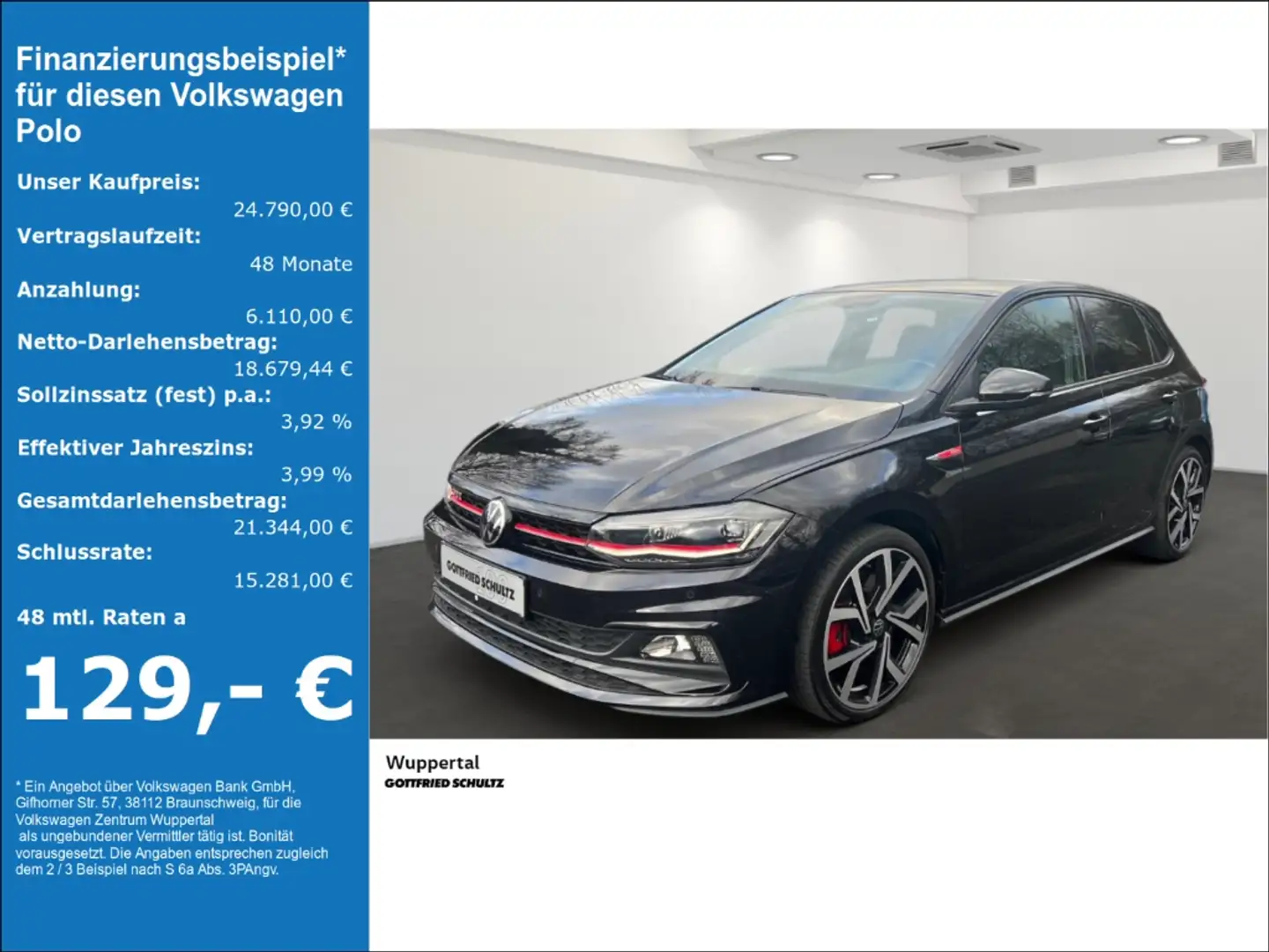 Volkswagen Polo GTI DSG LED NAVI ACC KAM SHZ PDC LM ZV Schwarz - 1