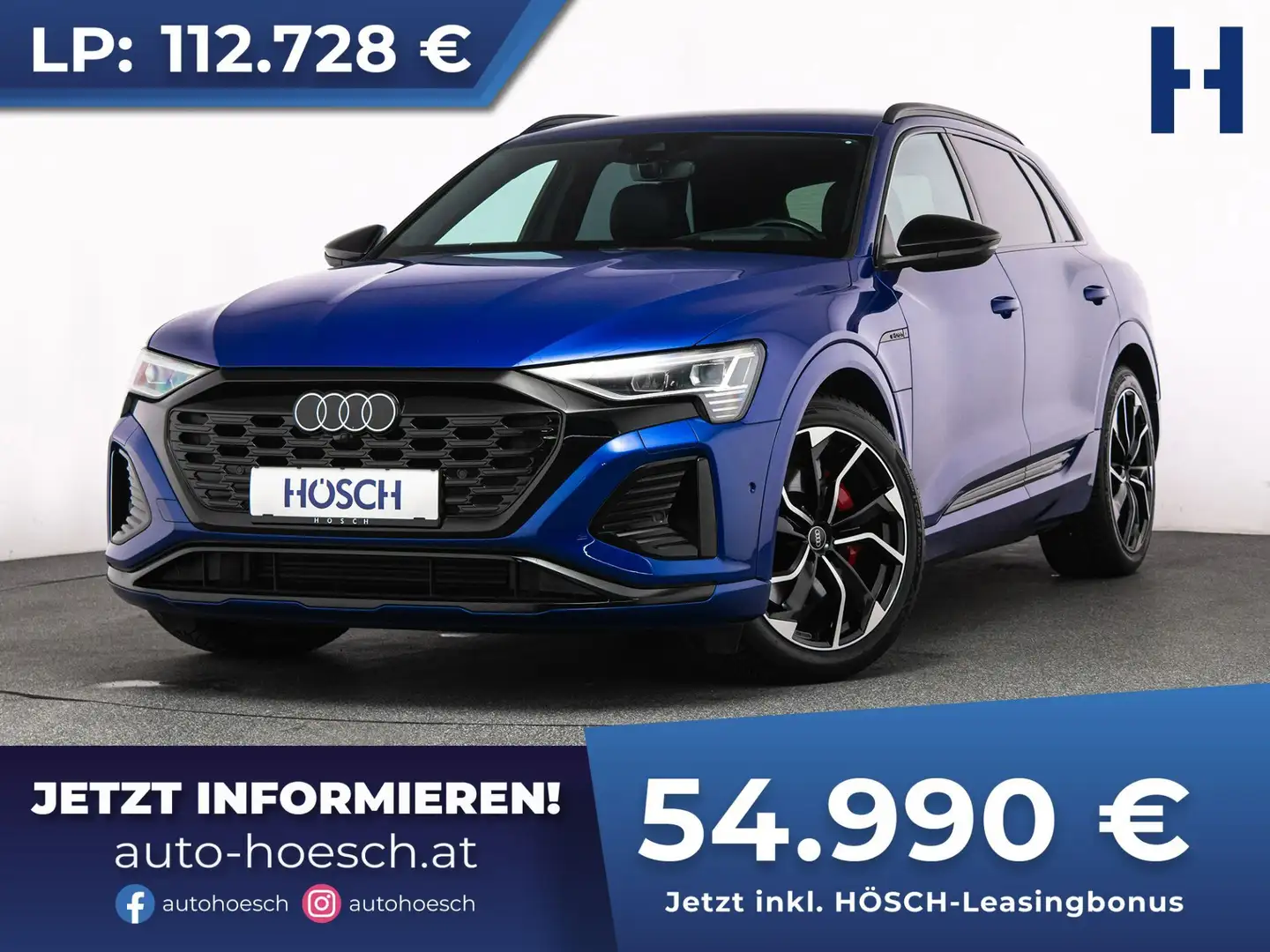 Audi Q8 e-tron 55 quattro S-Line TRAUMEXTRAS -51% Blau - 1