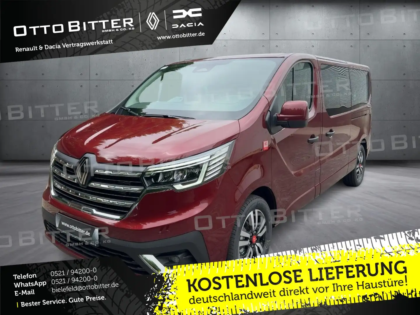 Renault Trafic Grand RED EDITION L2H1 dCi150 EDC 9-SITZE Rot - 1