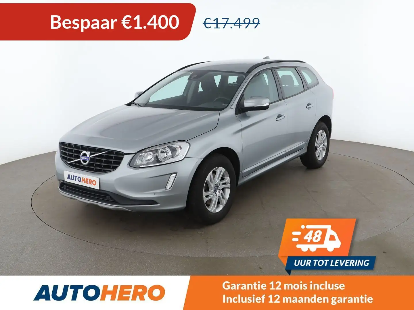 Volvo XC60 2.0 D3 Kinetic 2WD Argent - 1