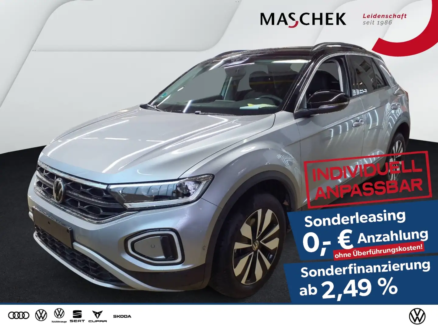 Volkswagen T-Roc Goal 2.0 TDI Sonderleasing! AHK Navi RearView Schwarz - 1