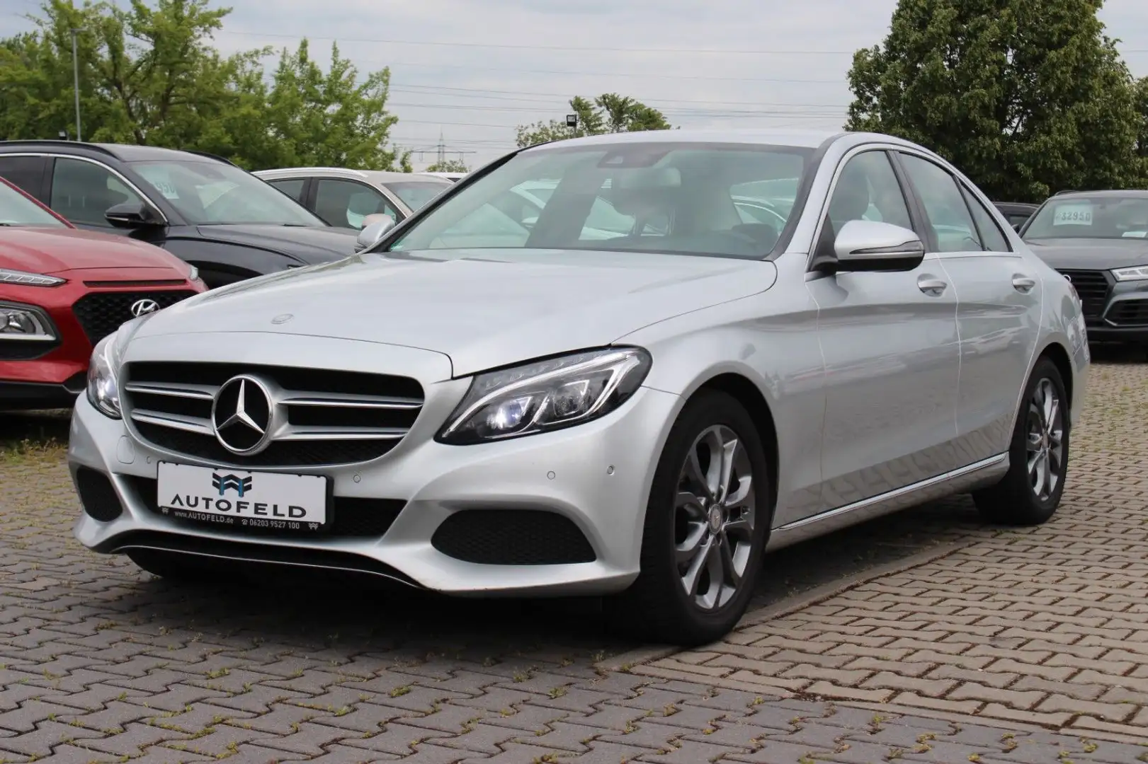Mercedes-Benz C 200 d AVANTGARDE/SHEFT/NAVI/LED/TEILLEDER/BT/ Zilver - 1