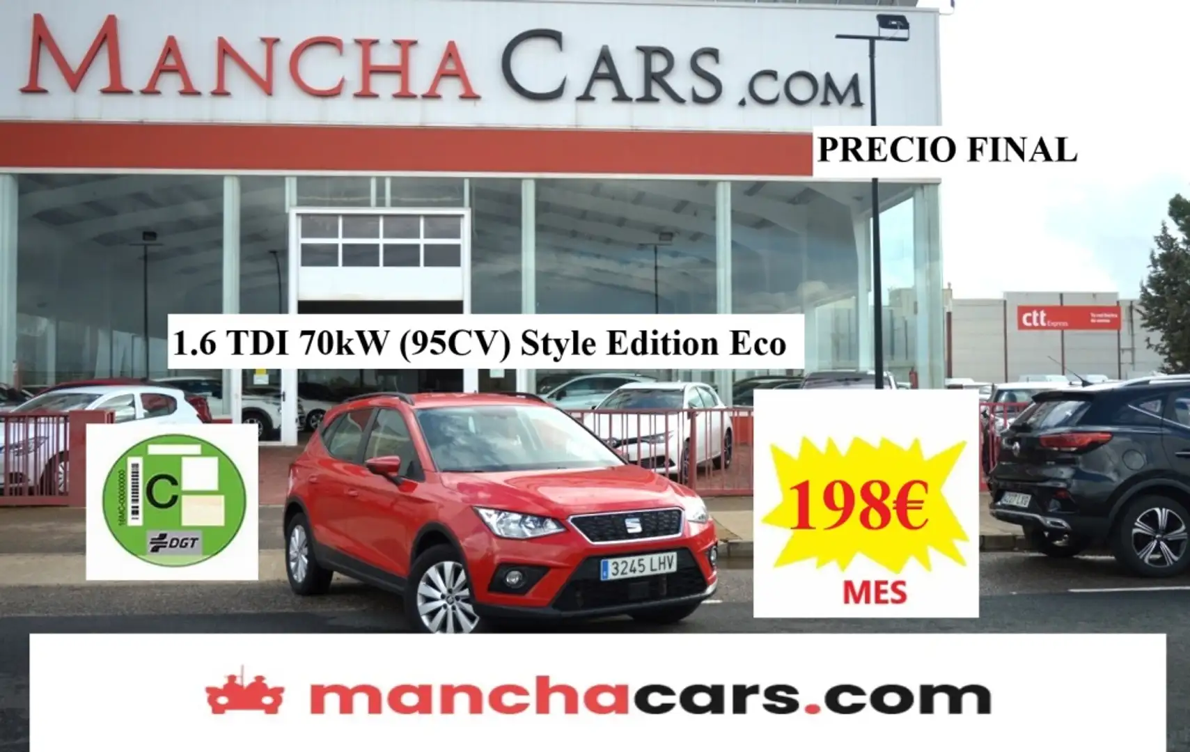 SEAT Arona 1.6TDI CR S&S Style 95 Rojo - 2