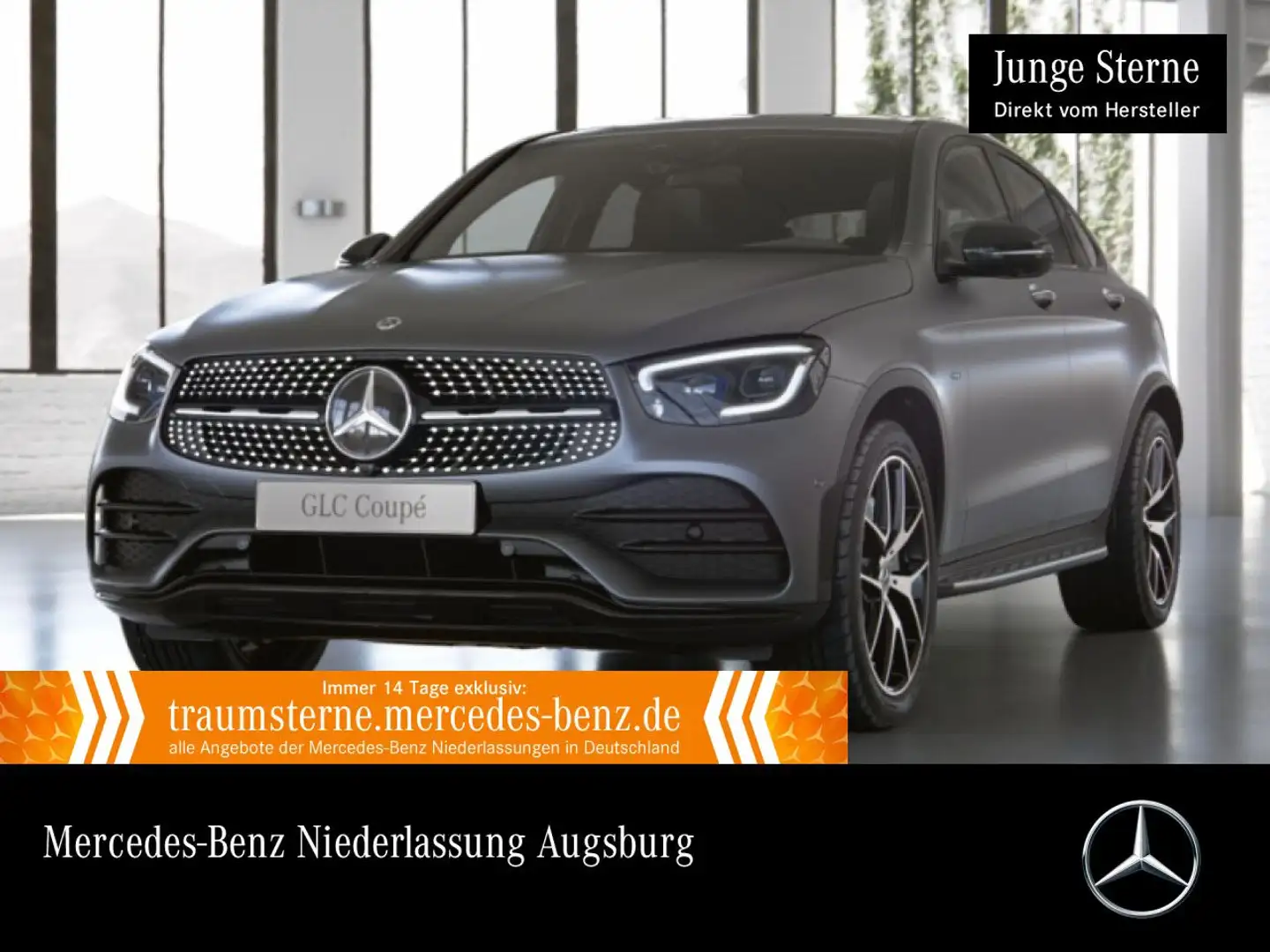 Mercedes-Benz GLC 300 e Coupé 4M AMG+NIGHT+360+AHK+MULTIBEAM+9G Grau - 1