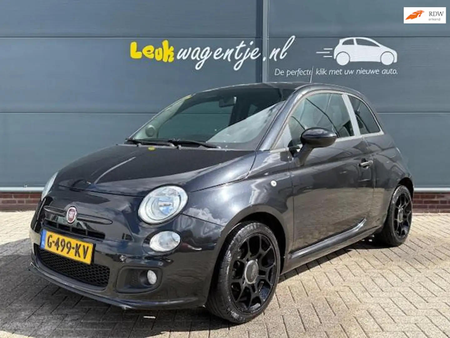 Fiat 500 1.2 500S *black edition *16" *perfect onderhouden Zwart - 1